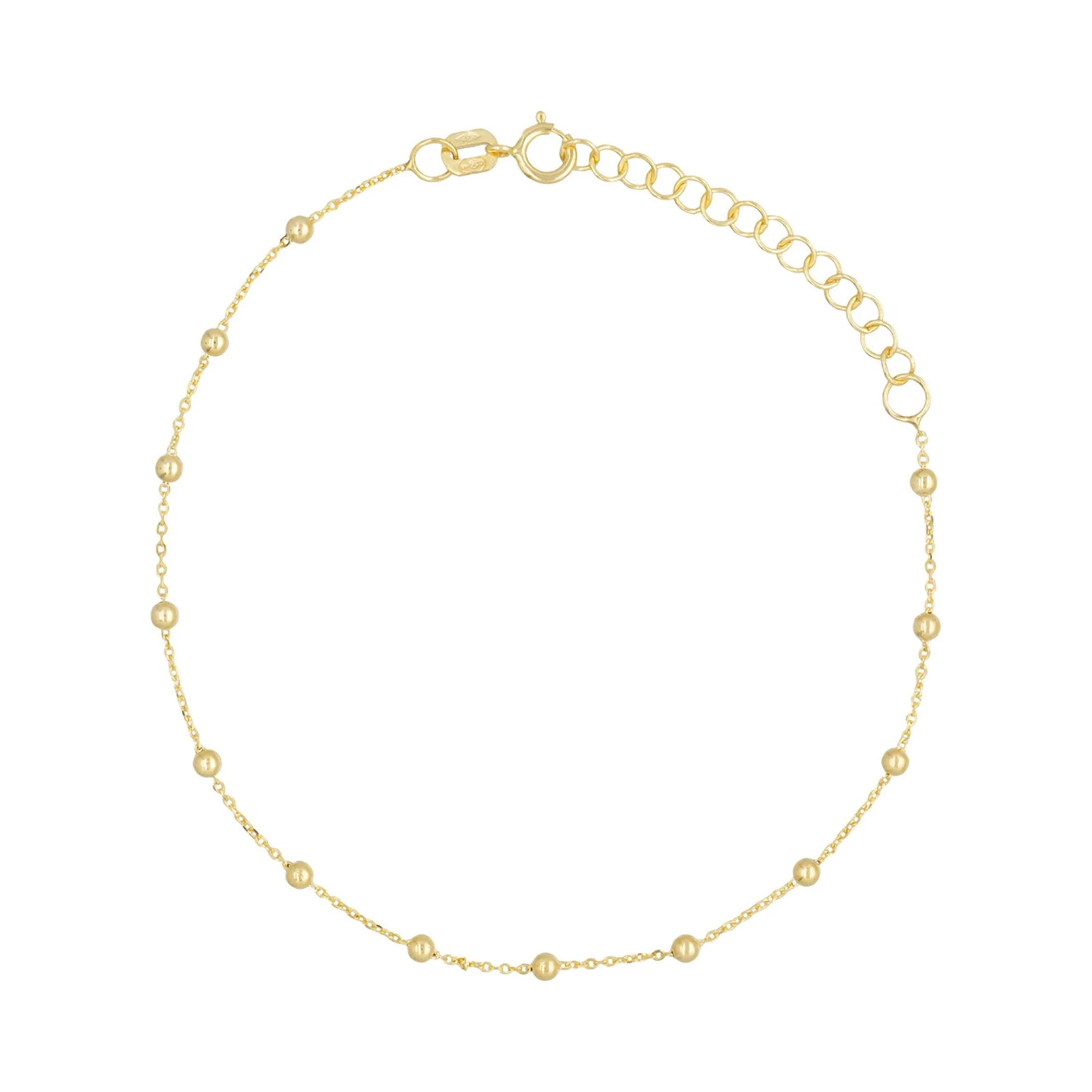 Bracelet Chaîne Boule En Or Jaune 375/1000