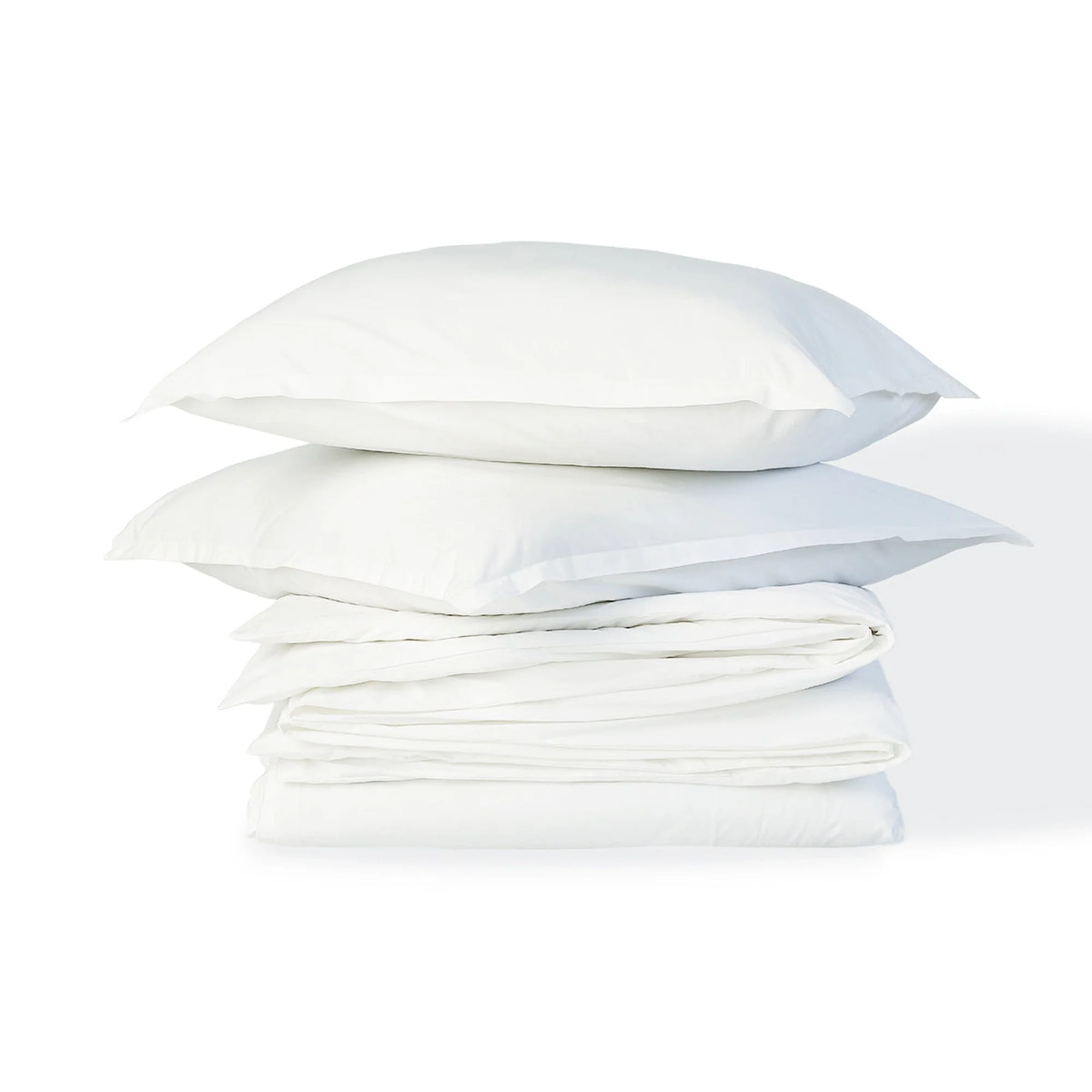 Parure + Taies 65X65 Nina - Blanc - Percale De Coton - Image 2