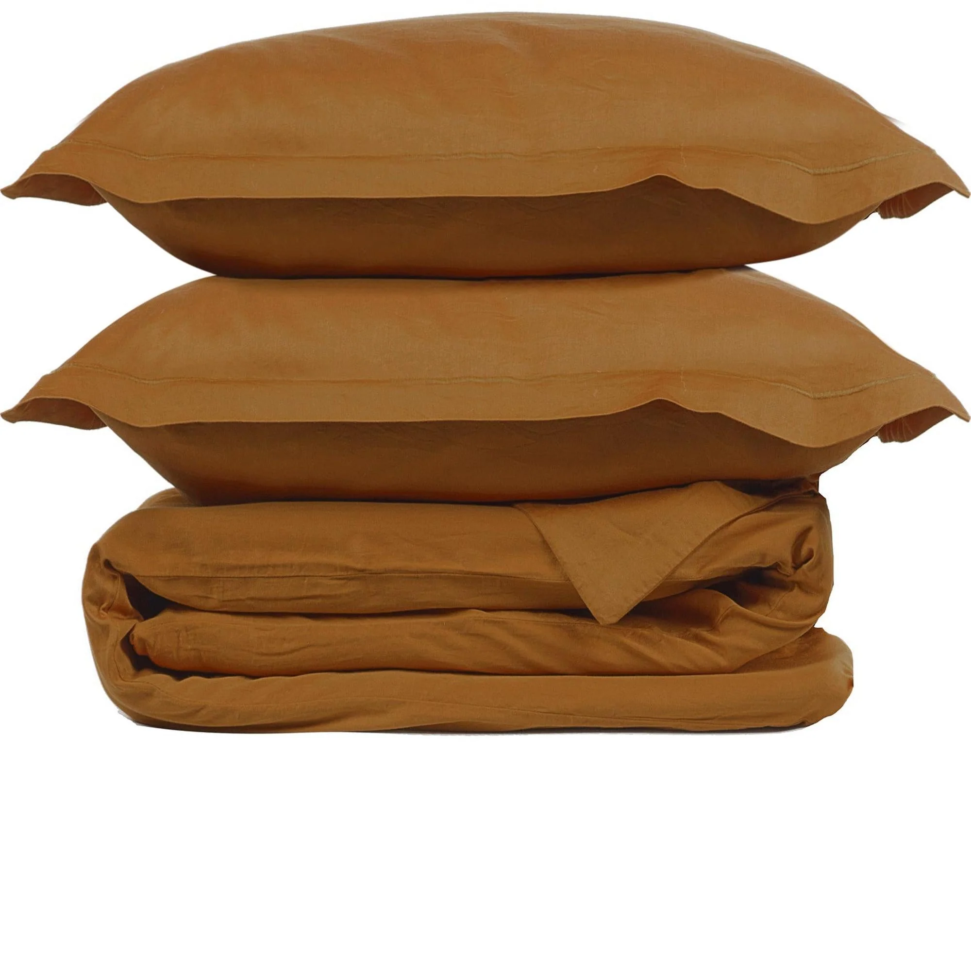 Parure + Taies 65X65 Julia - Caramel - Satin De Coton