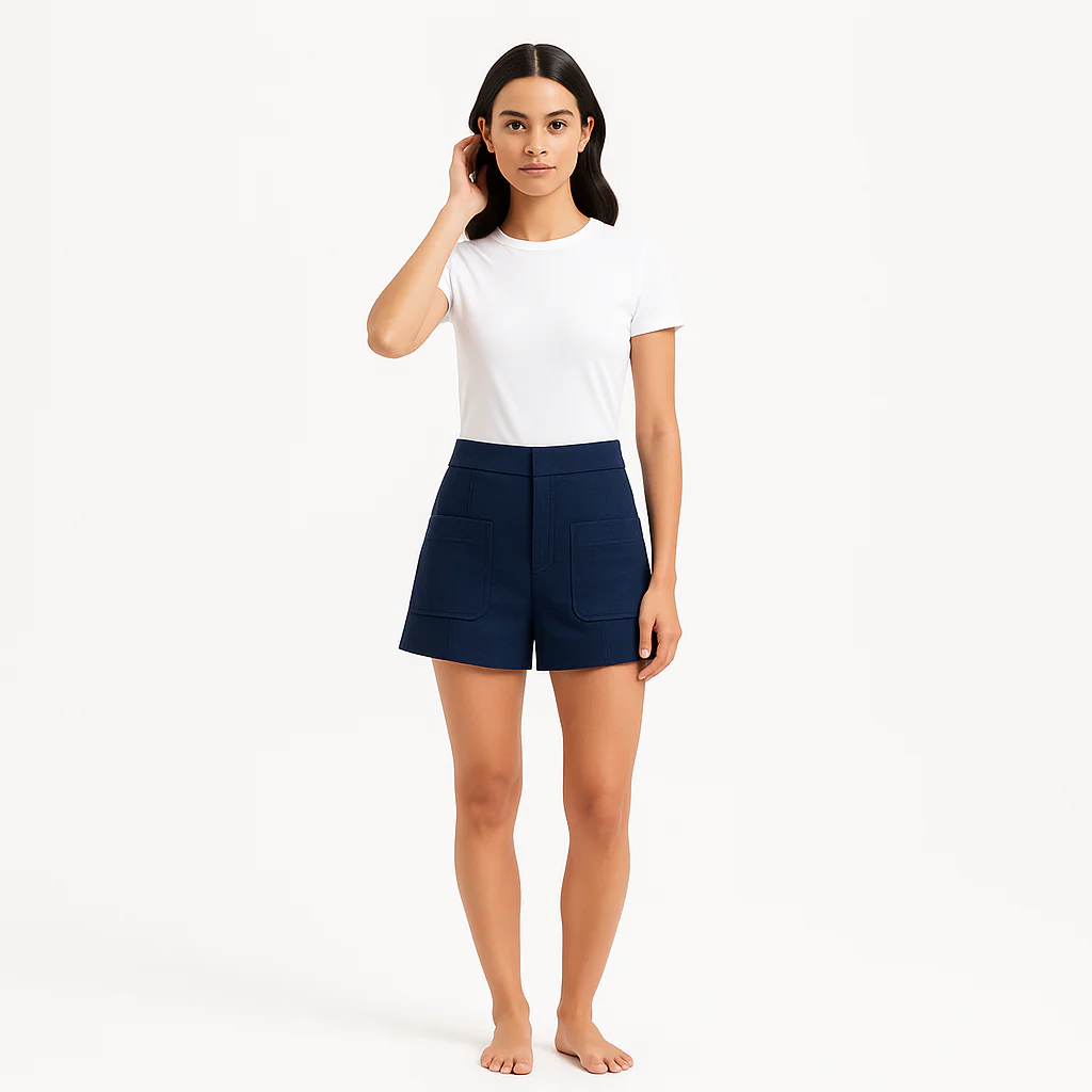 Short Patch Pocket Trouser - Navy