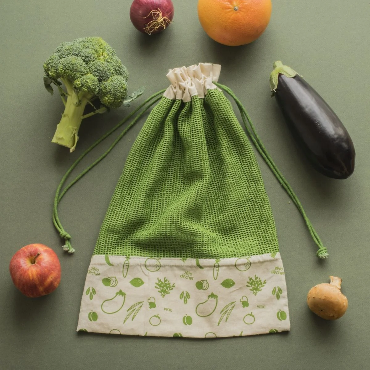 Sac À Légumes En Coton Bio - Vert