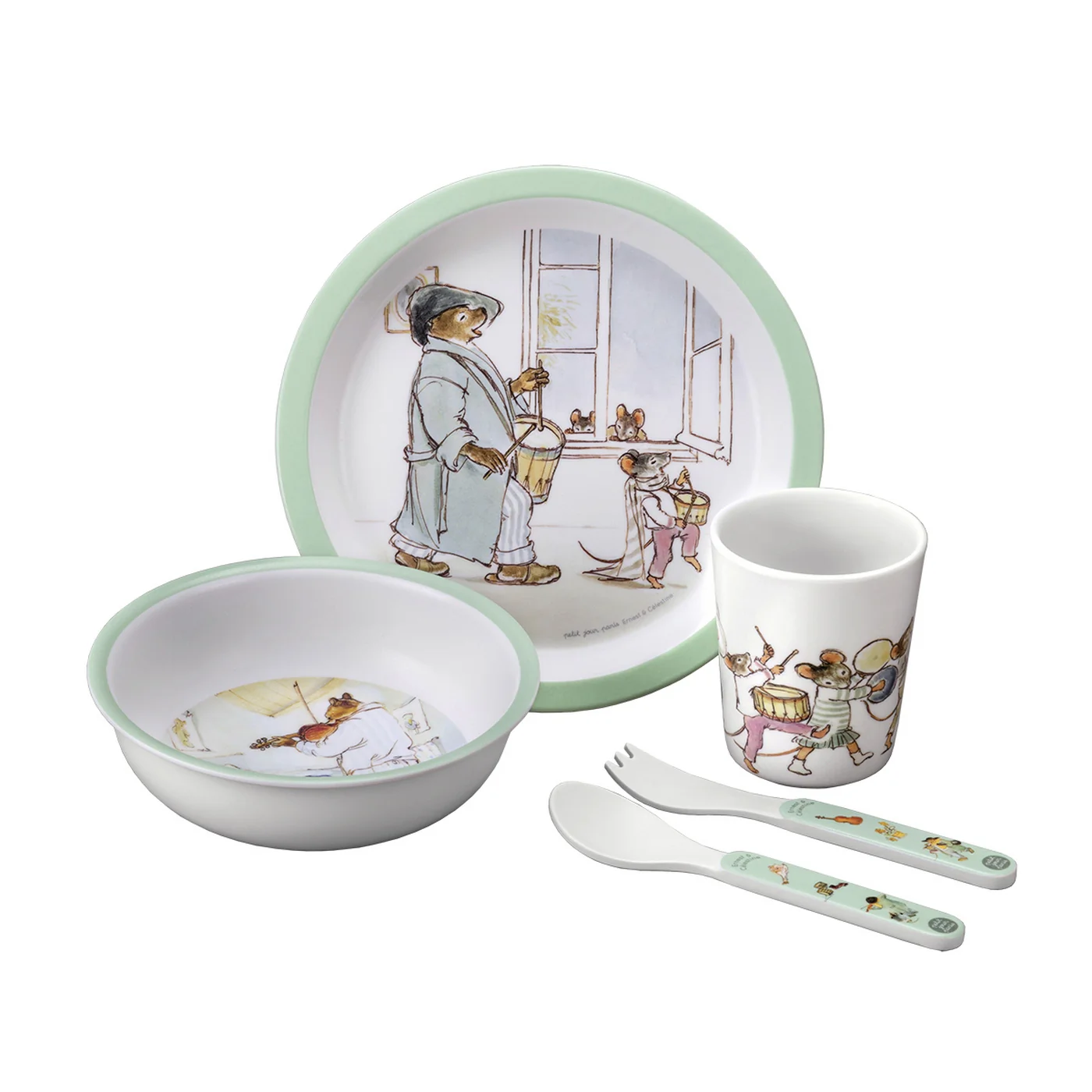 Coffret Cadeau 5 Pièces Ernest Et Célestine "Rataplan".