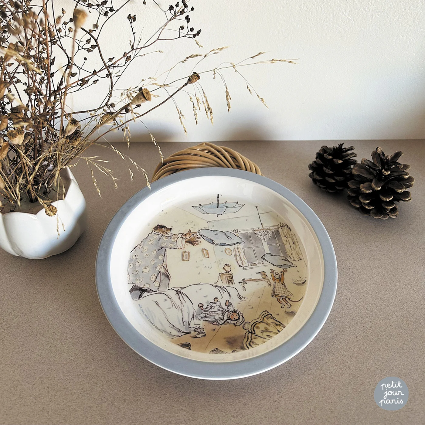 Assiette Bébé Ernest Et Célestine Bleue - Image 3