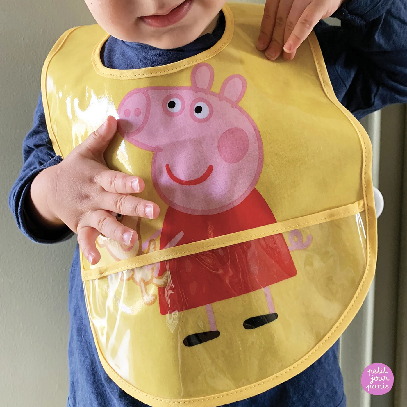 Bavoir En Toile Cirée Peppa Pig Jaune - Image 4