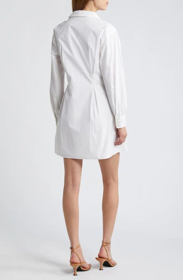 Robe Pleated Shirt - White - Image 2