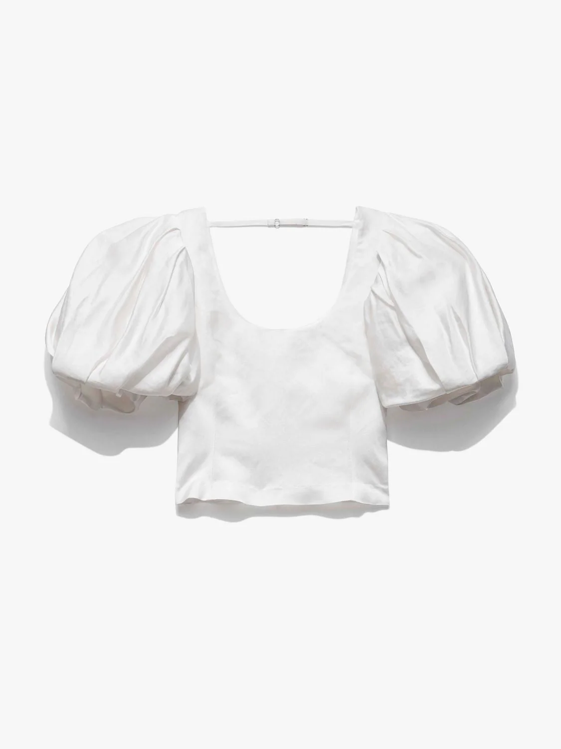 Top Puff Sleeve Uneck - Off White - Image 2