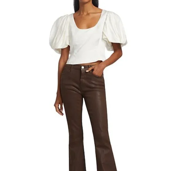 Top Puff Sleeve Uneck - Off White - Image 4