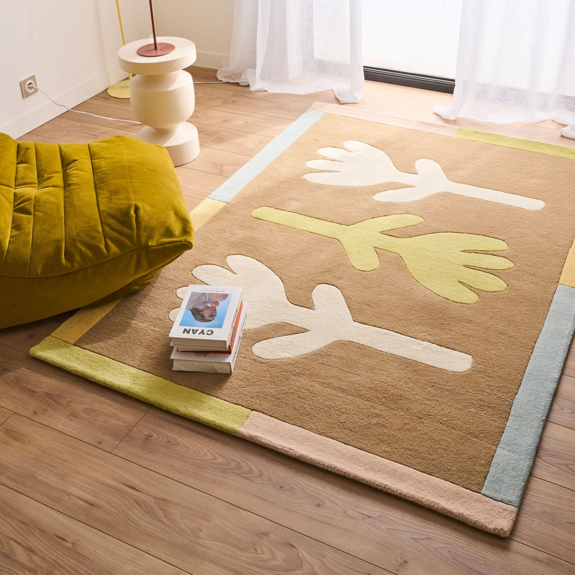 Pantone x Nazar - Tapis Rayon Tendre En Laine Pastel - Motifs Floraux - Image 5