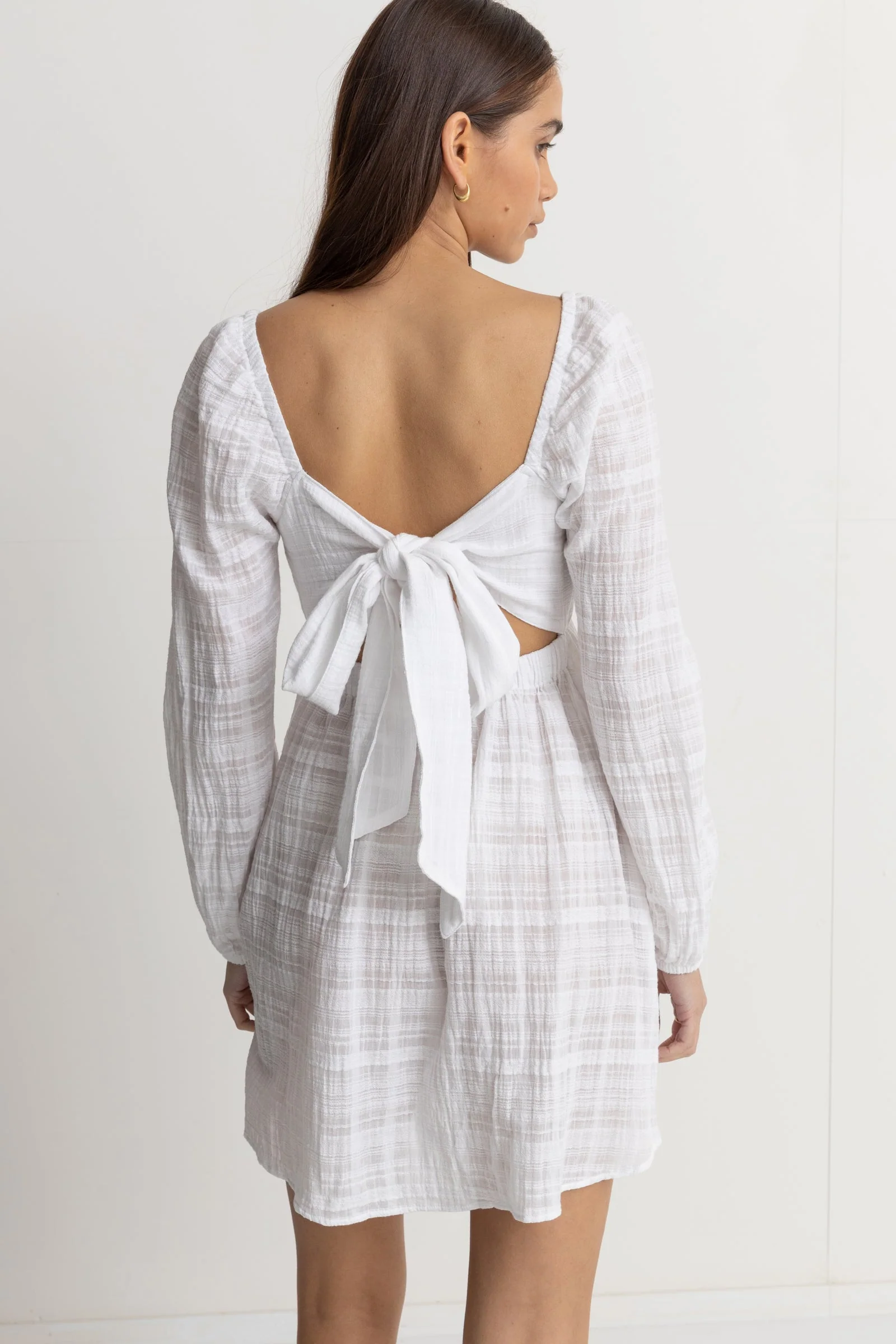 Robe Mini À Manches Longues Bronty - White - Wht - Image 2