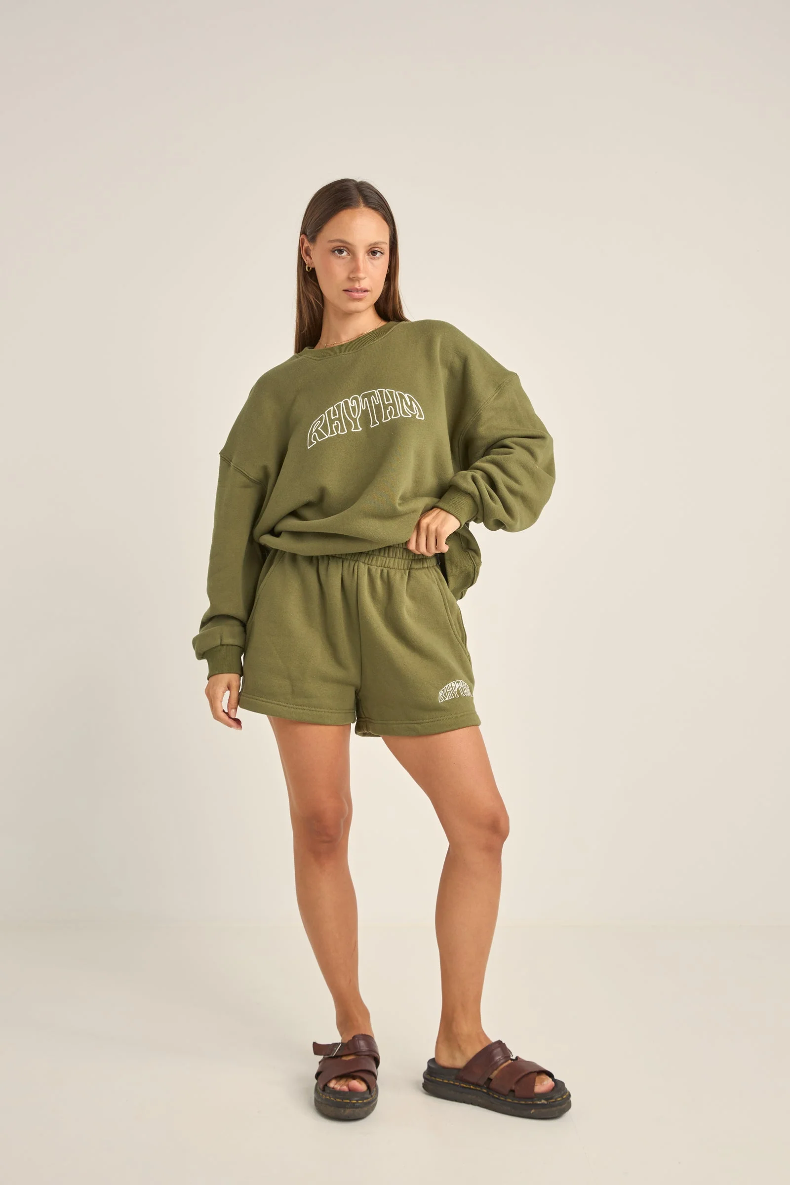 Pull Polaire Col Rond Collège - Olive - Oli - Image 4