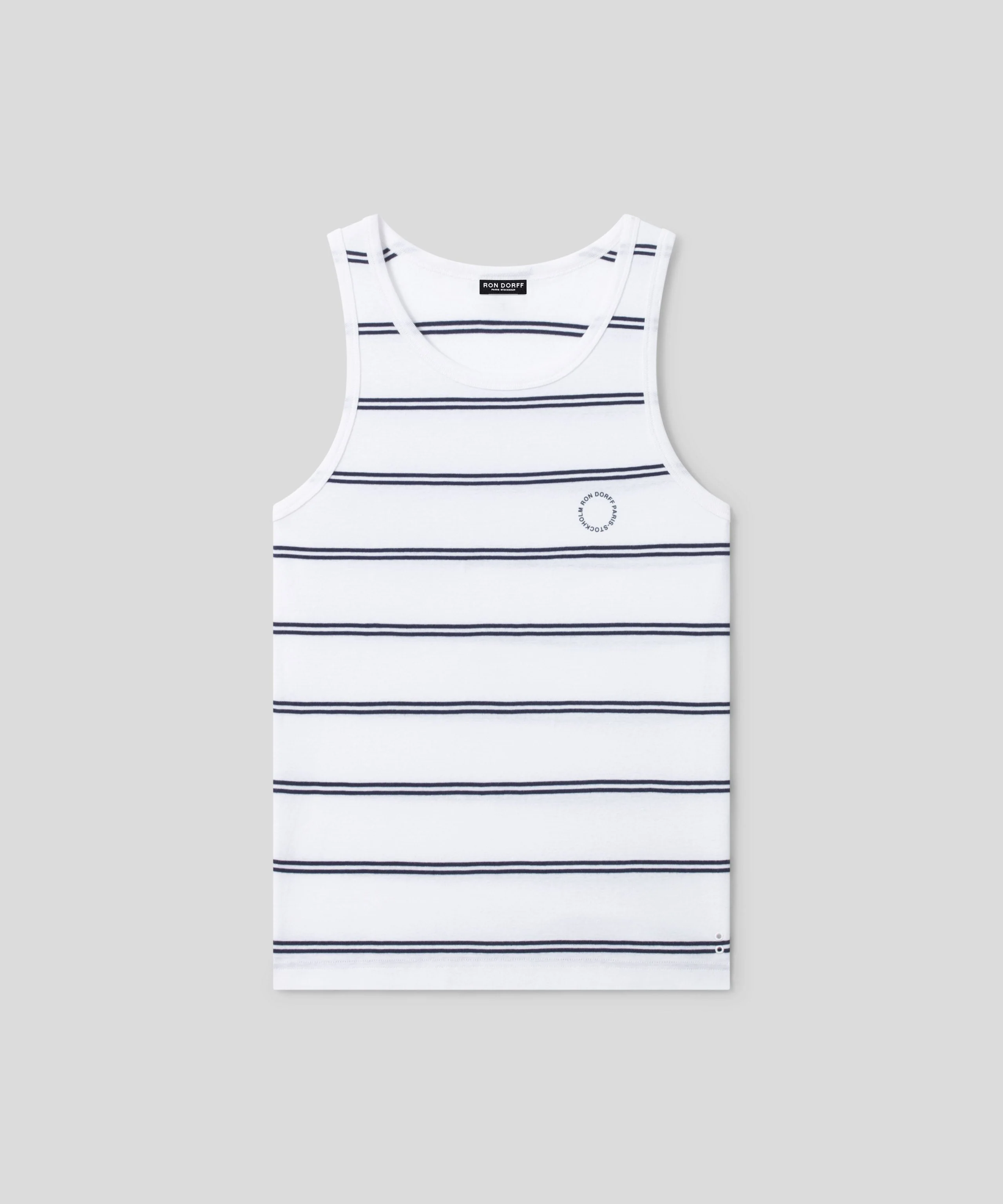 Débardeur Ribbed W. Double Stripes - Optic White - Image 3