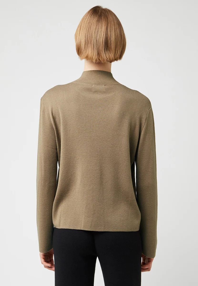 Pull Col Montant - Marron Camel - Femme - Image 2