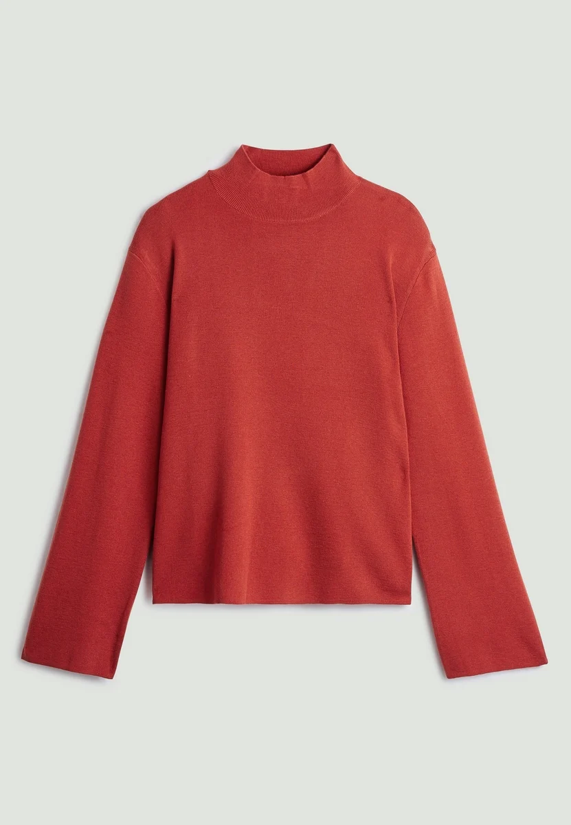 Pull Col Montant - Orange Rouille - Femme - Image 4