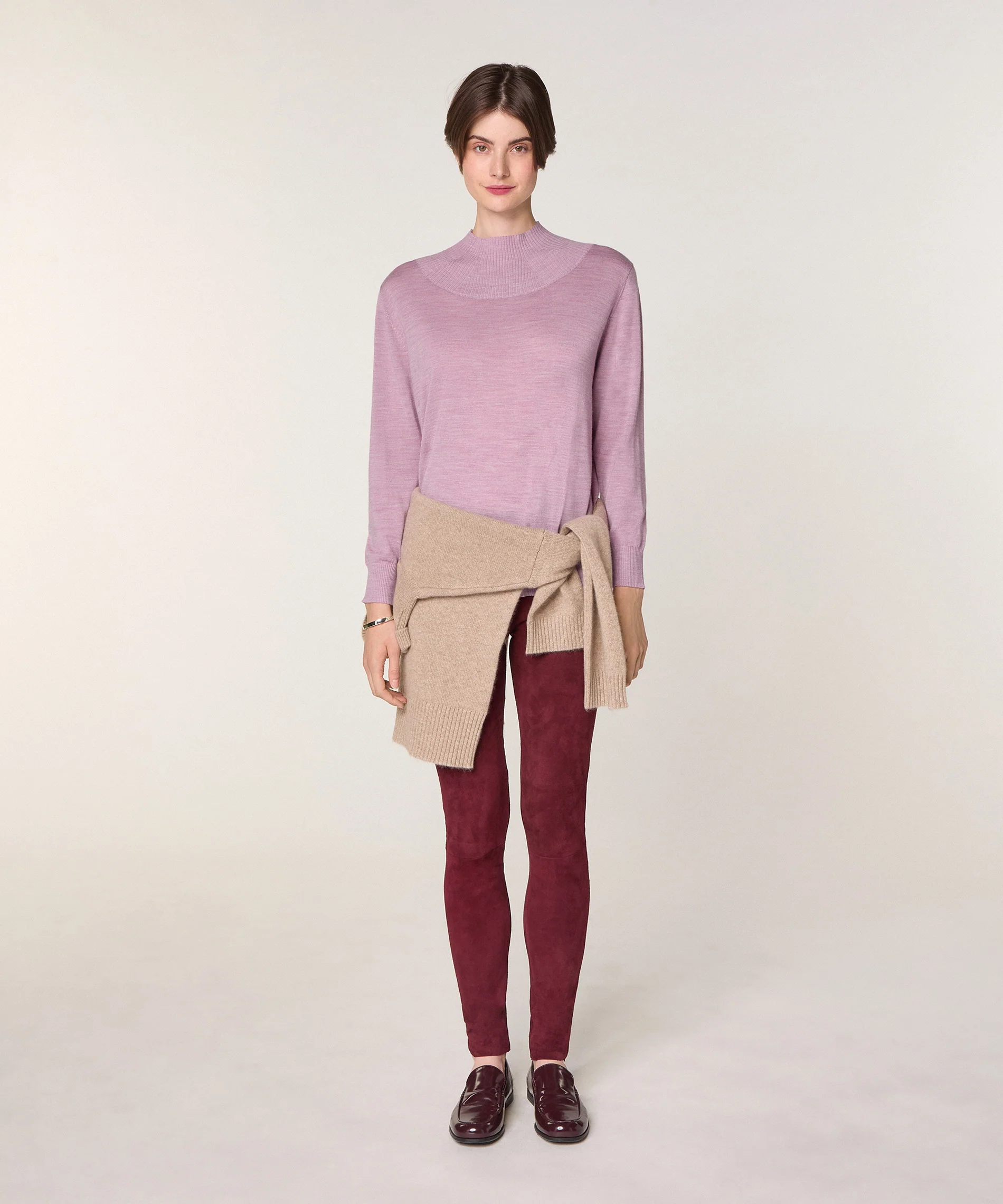 Pull Col Montant Cotele - Rose Bonbon - Femme