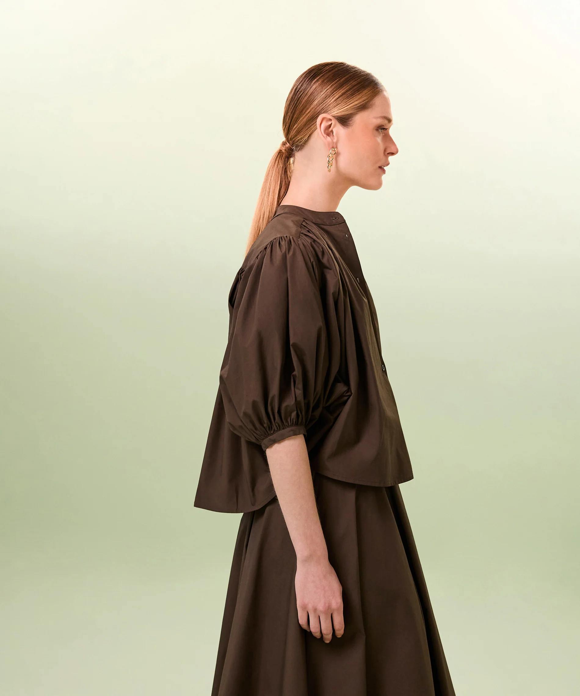 Chemise Ample - Marron Fonce - Femme - Image 3