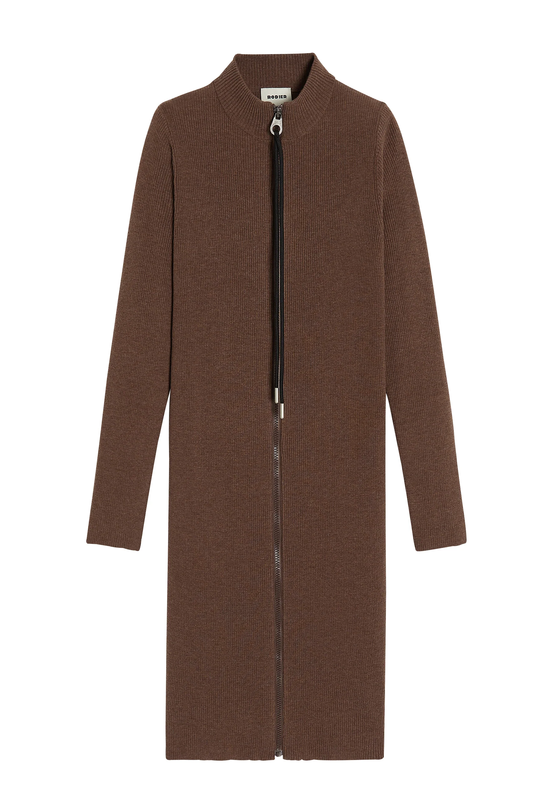 Robe Fermeture Eclair - Marron Havane - Femme - Image 2
