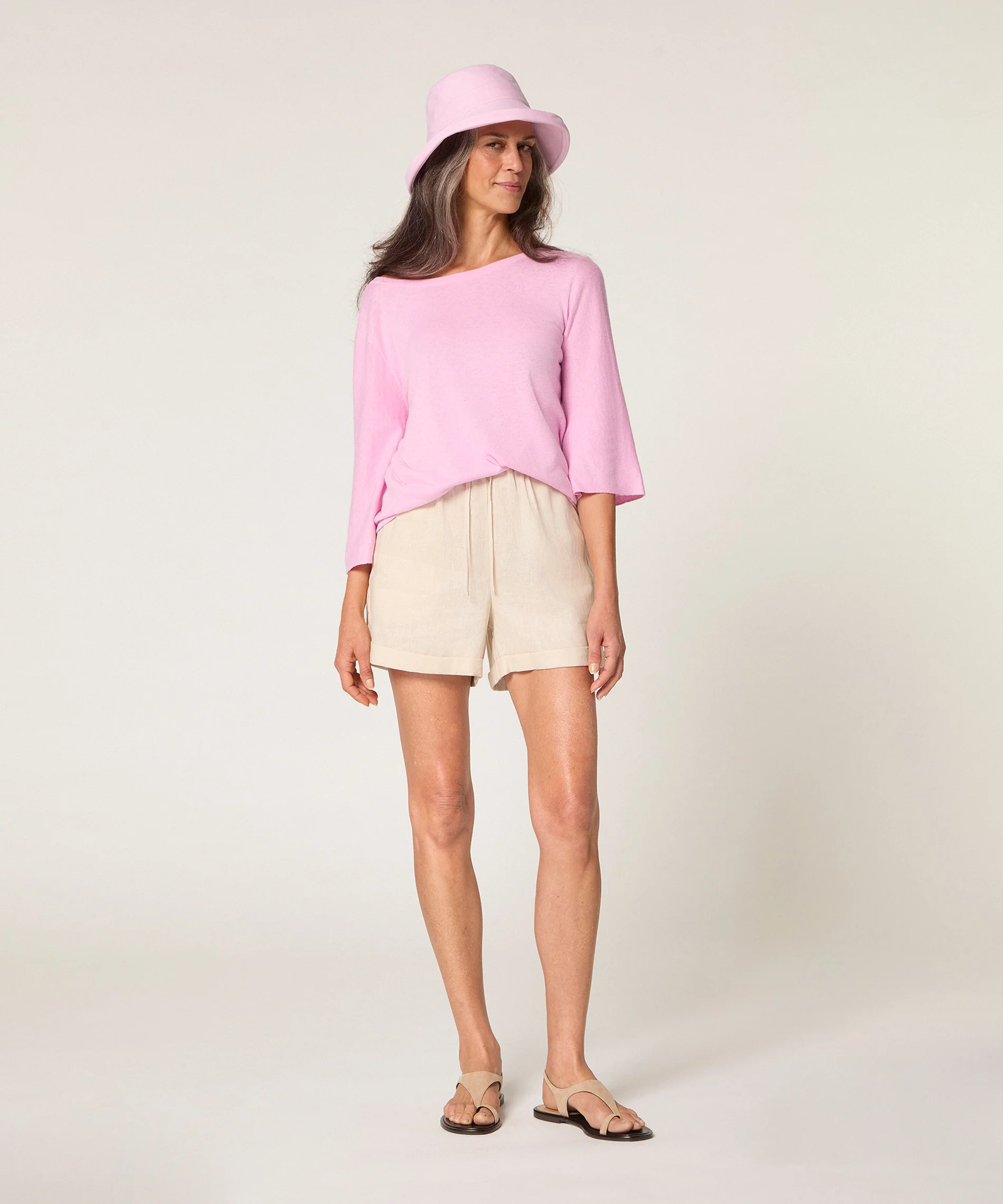 Pull Manche Courte - Rose Bonbon - Femme