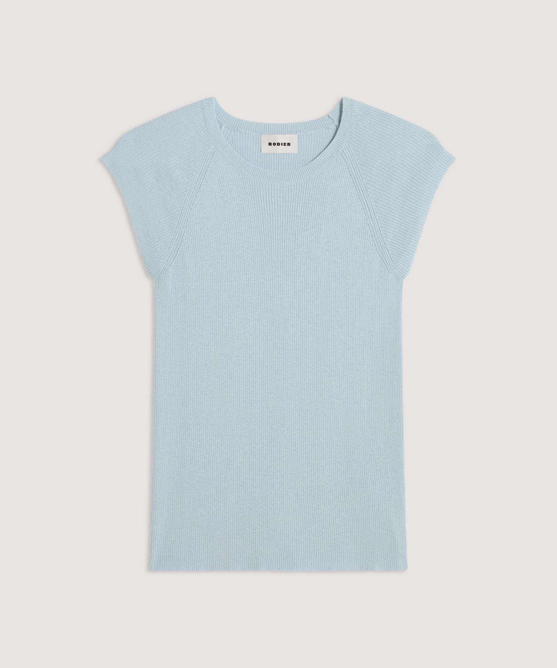 Pull Manche Courte - Bleu Aqua - Femme - Image 5