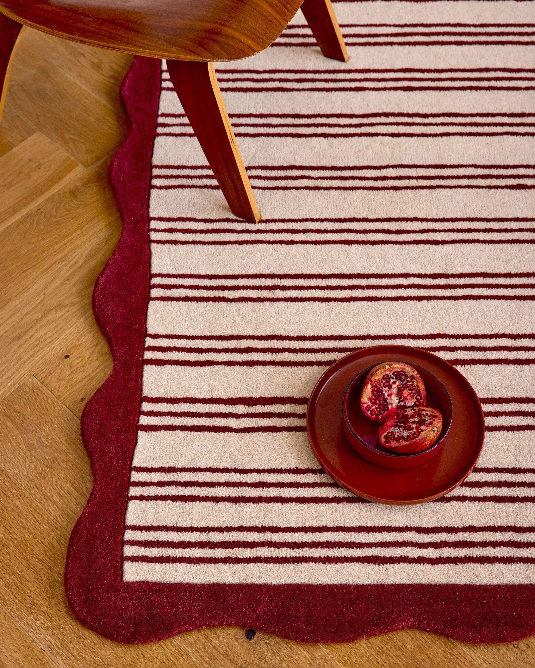 Pantone x Nazar - Tapis Rouge D'Orage En Laine À Rayure - Image 5