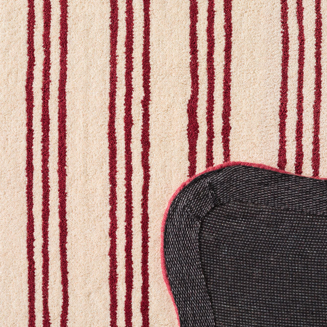 Pantone x Nazar - Tapis Rouge D'Orage En Laine À Rayure - Image 6