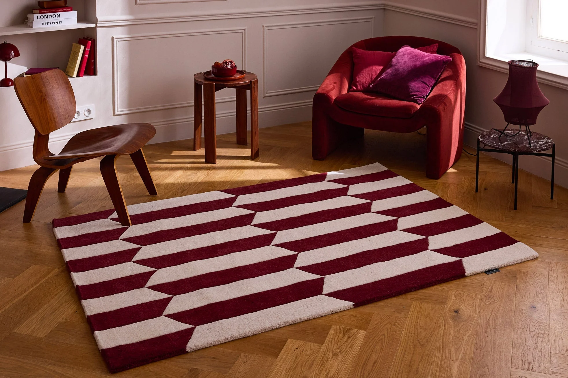 Pantone x Nazar - Tapis Rouge D'Orage En Laine Graphique - Image 3
