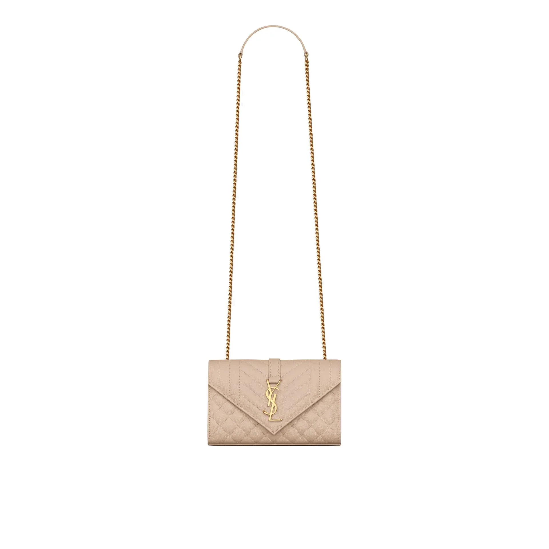 Sac Saint Laurent Envelope Small - Beige - Femme