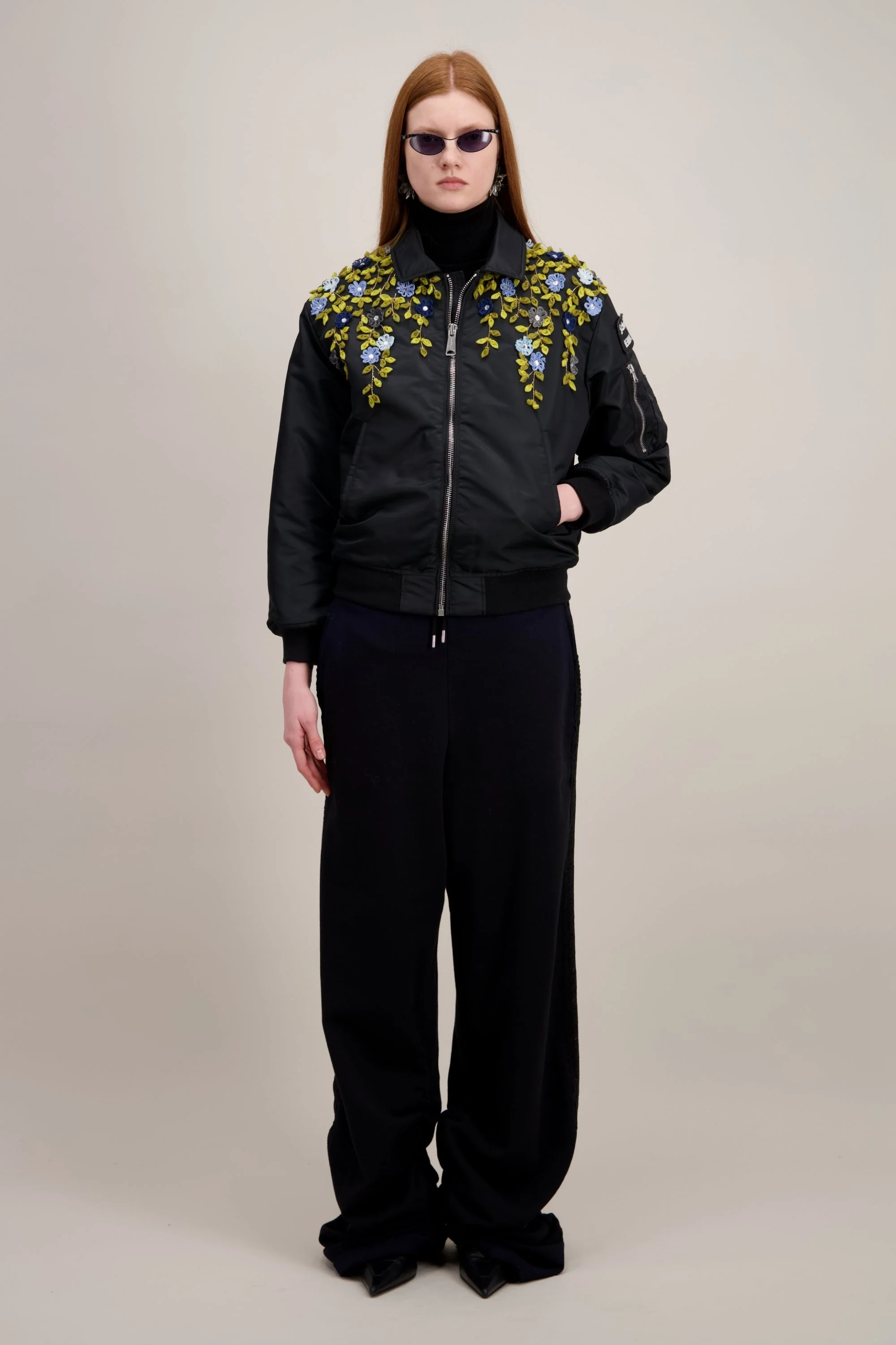 Schott/Benmoyal Bomber Brodé Fleurs - Image 11