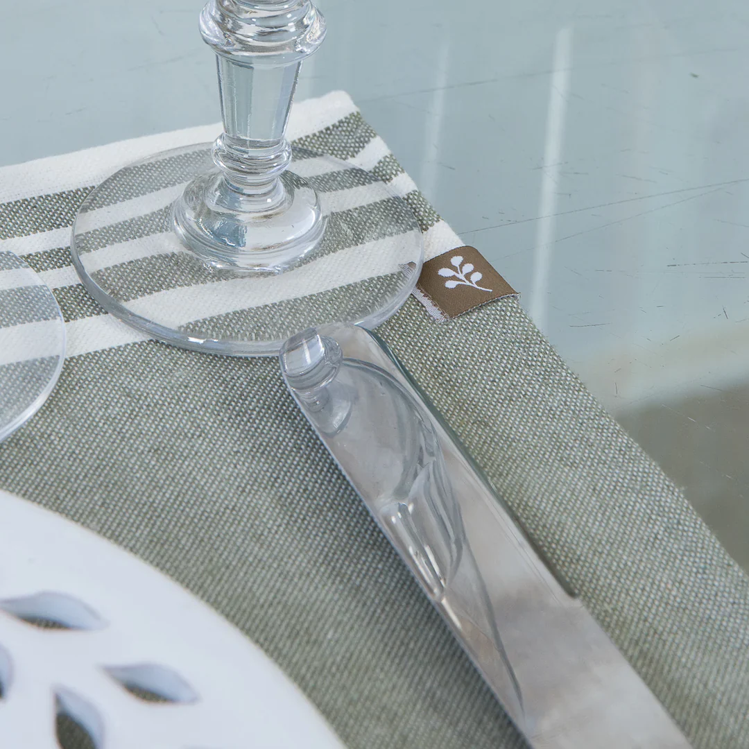 Set De Table (X4) Mahdia - Vert Olive - Coton - Image 5