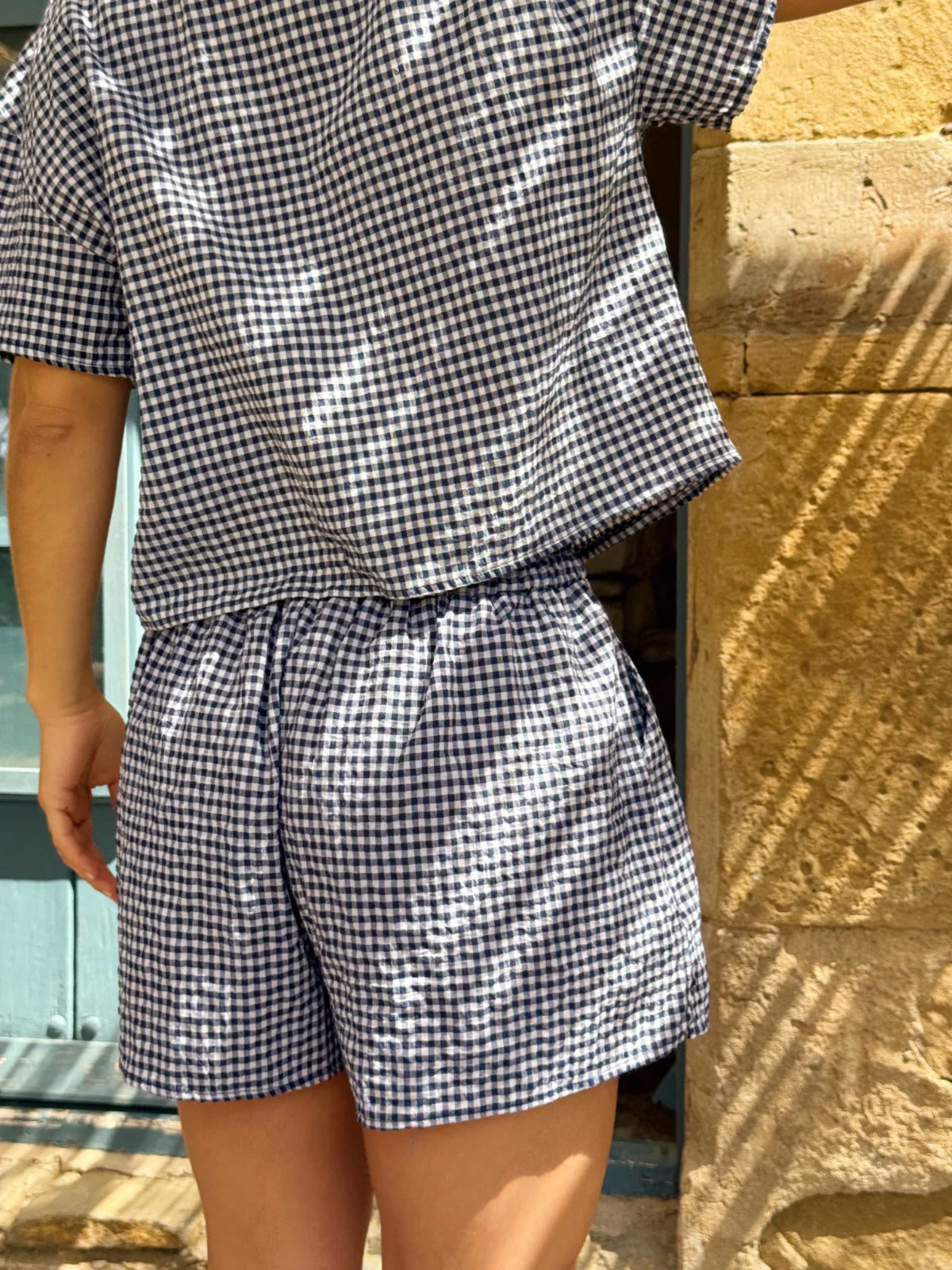 Short Bleu Marine Maria Vichy - Image 3