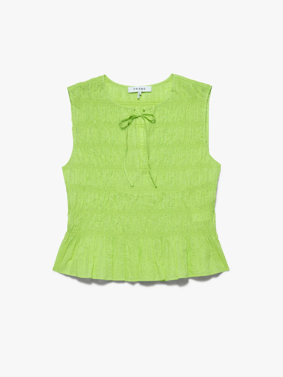 Top Sl Shirred - Bright Lime - Image 2