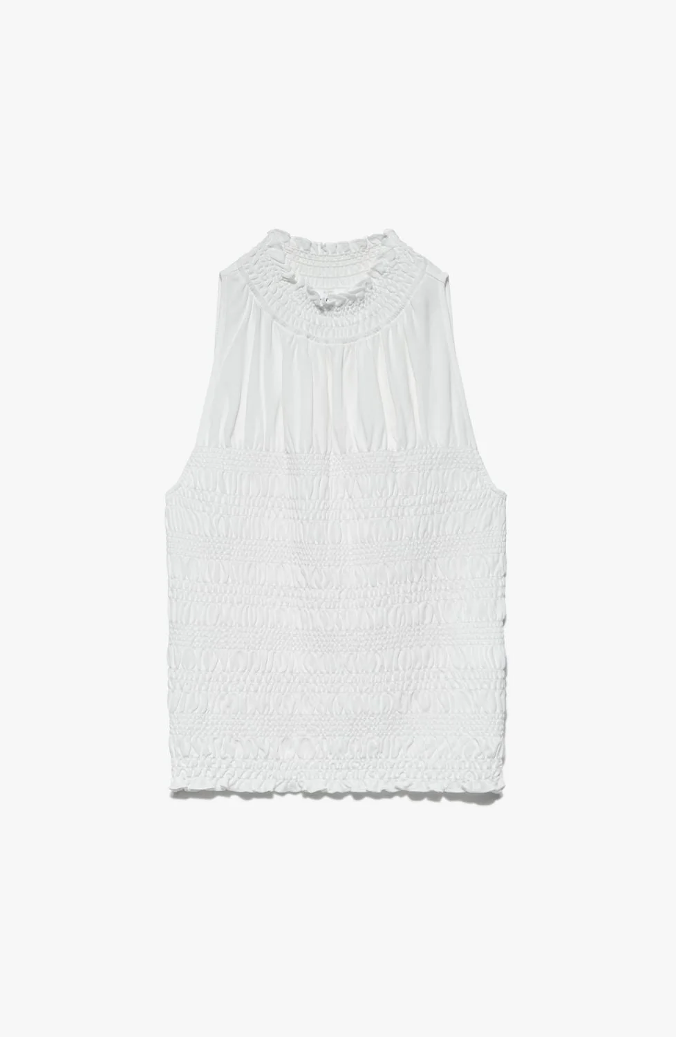 Top Smocked Knit Halter - Bone - Image 5