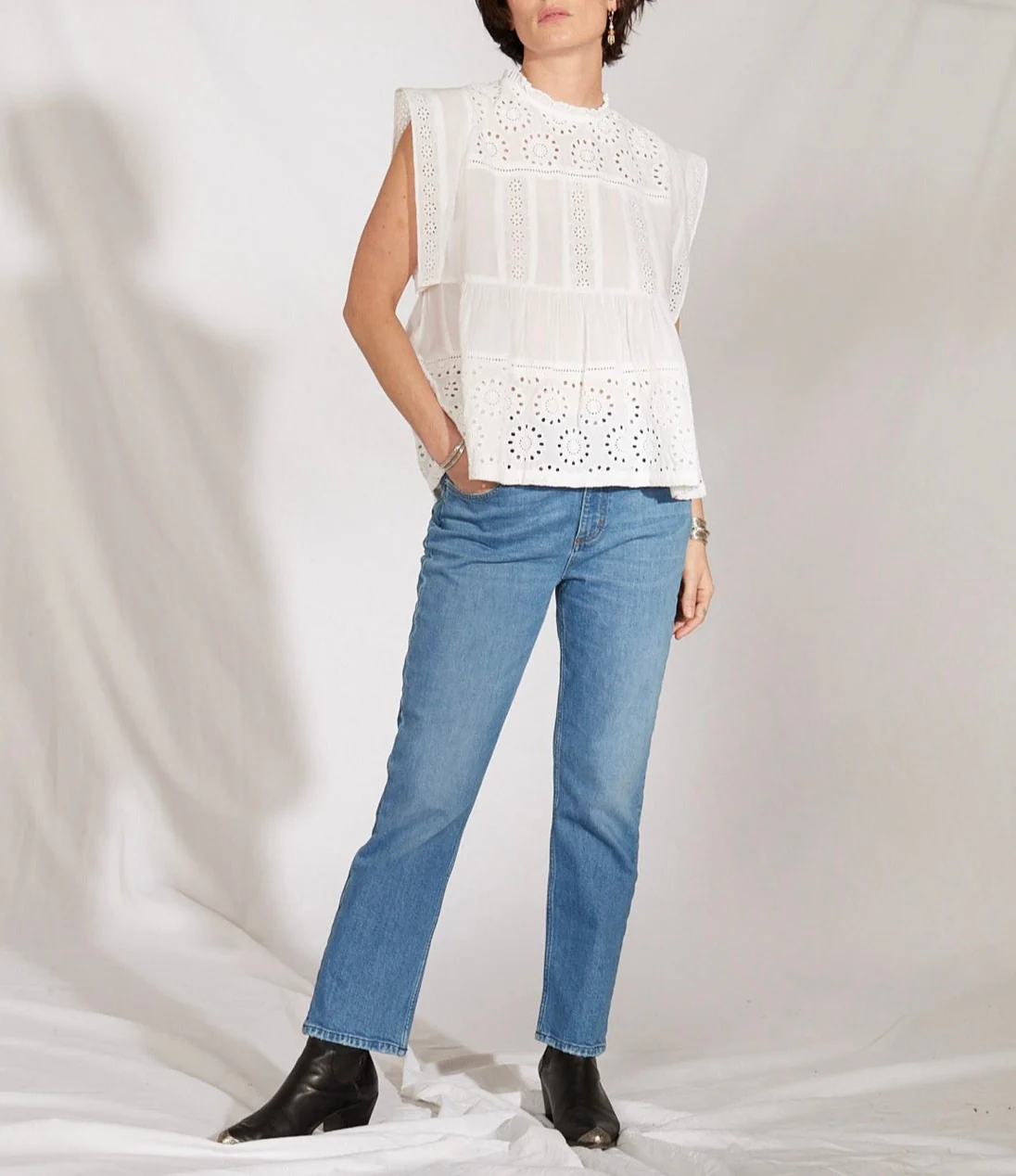 Tunique Ample Kate - Blanc - Image 3