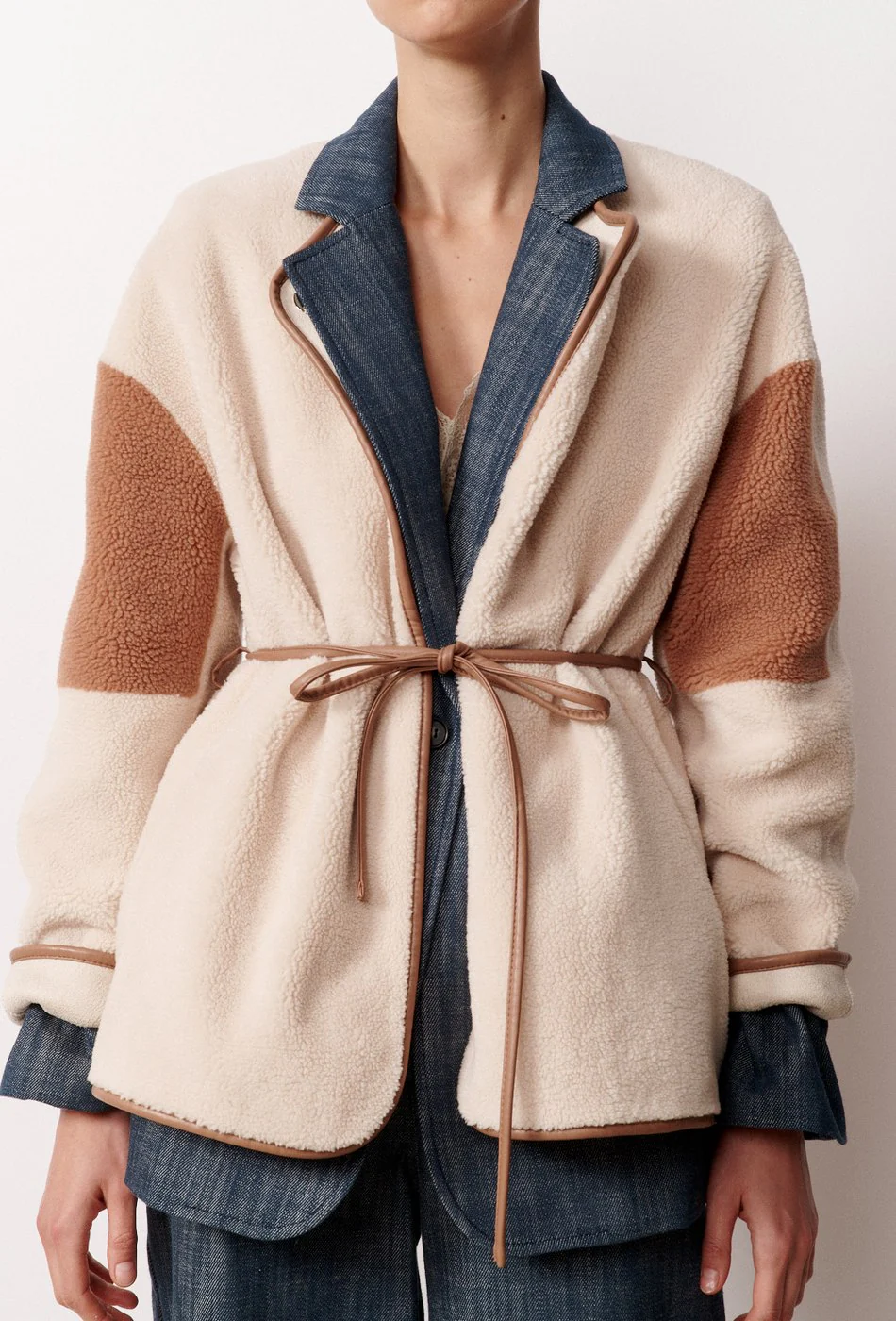 Manteau Court Maelle - Ecru - Image 4