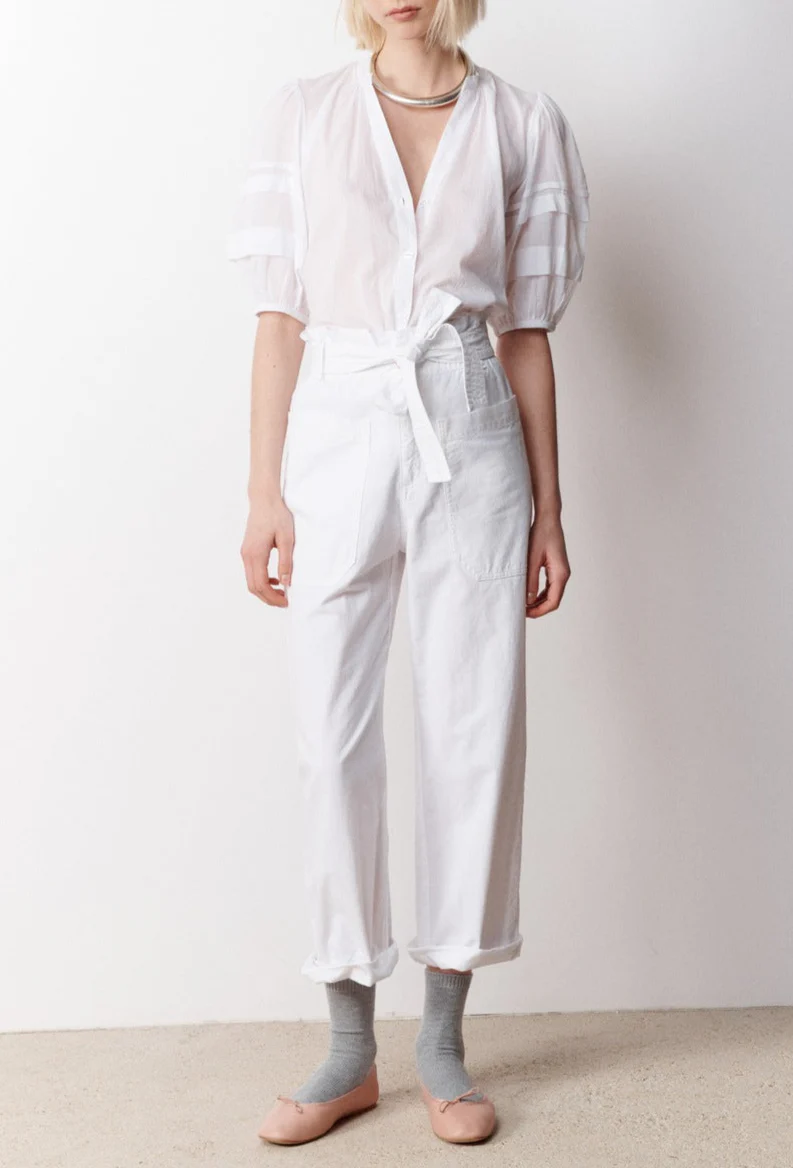 Pantalon Poche Alicia - Blanc - Image 2