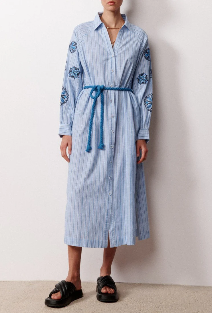 Robe Midi Gloria - Bleu
