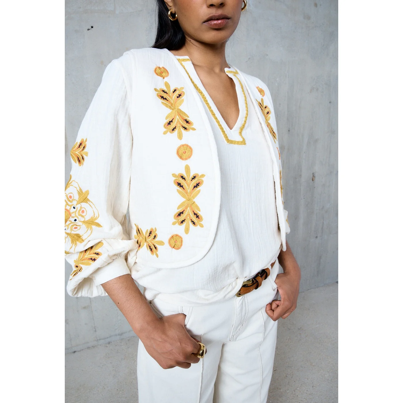 Veste Courte Amy - Ecru - Image 2