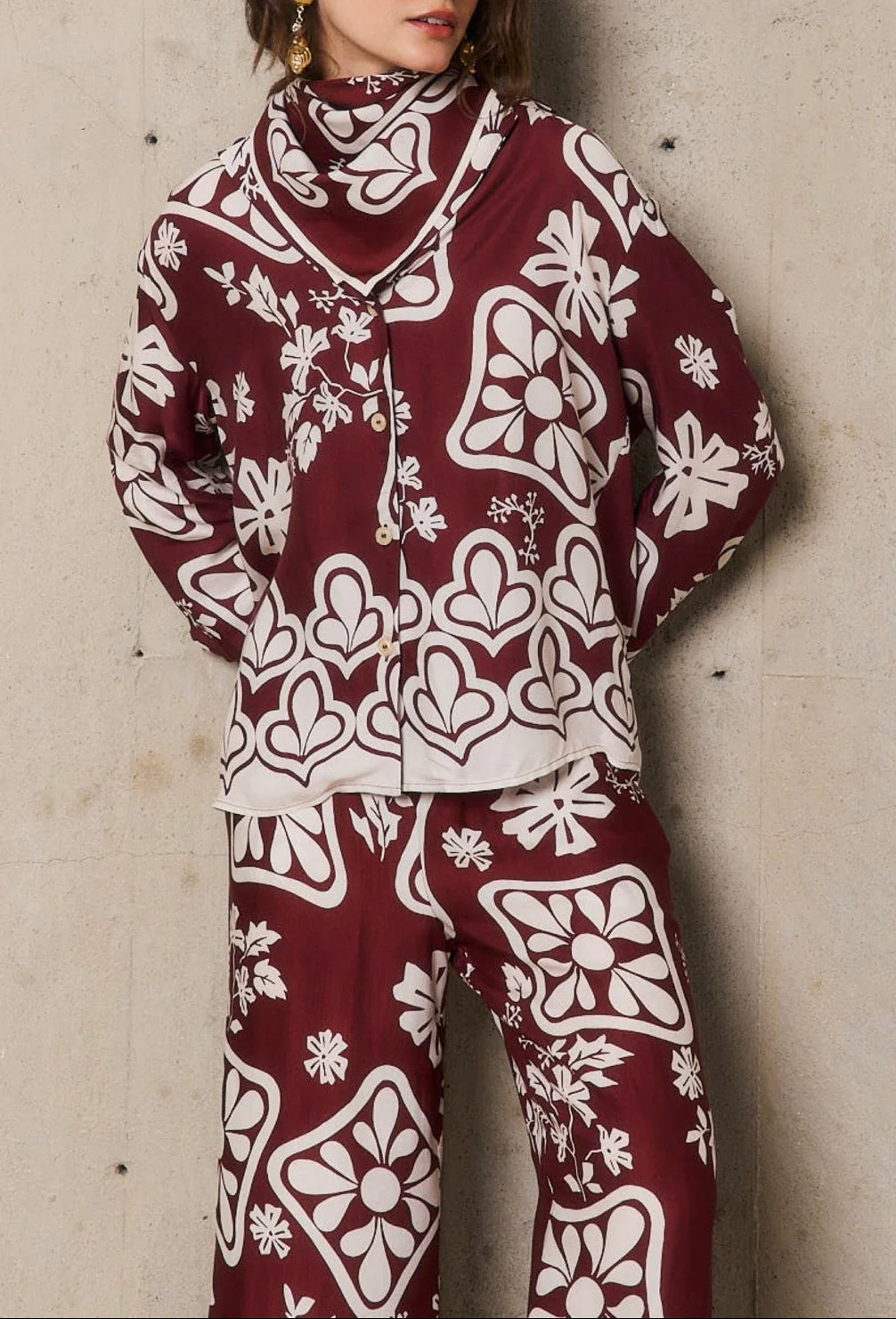 Chemise Ml Stephanie - Bordeaux - Image 3