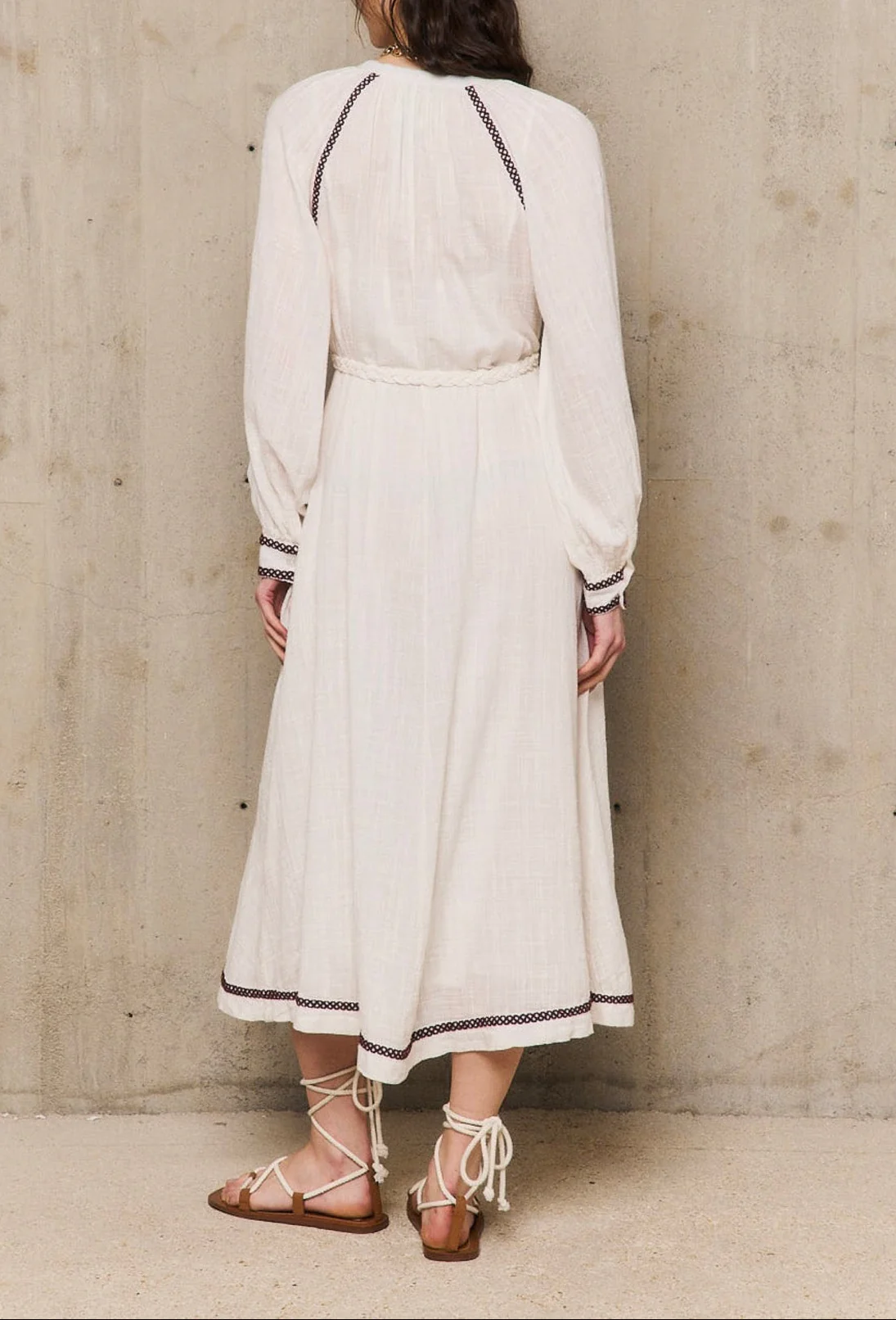 Robe Longue Augustine - Ecru - Image 4