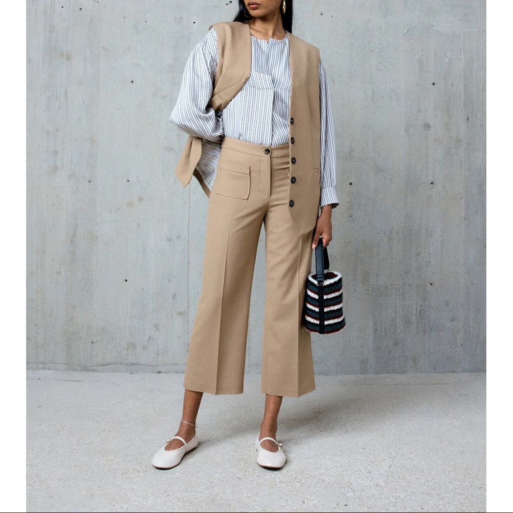 Pantalon Large Chlotilde - Beige