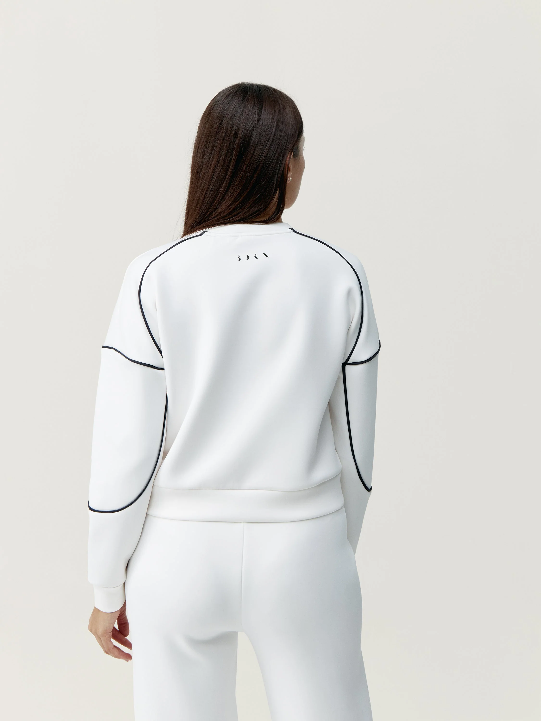 Sweat-Shirt Agda - Blanc Cassé/Noir - Femme - Image 6