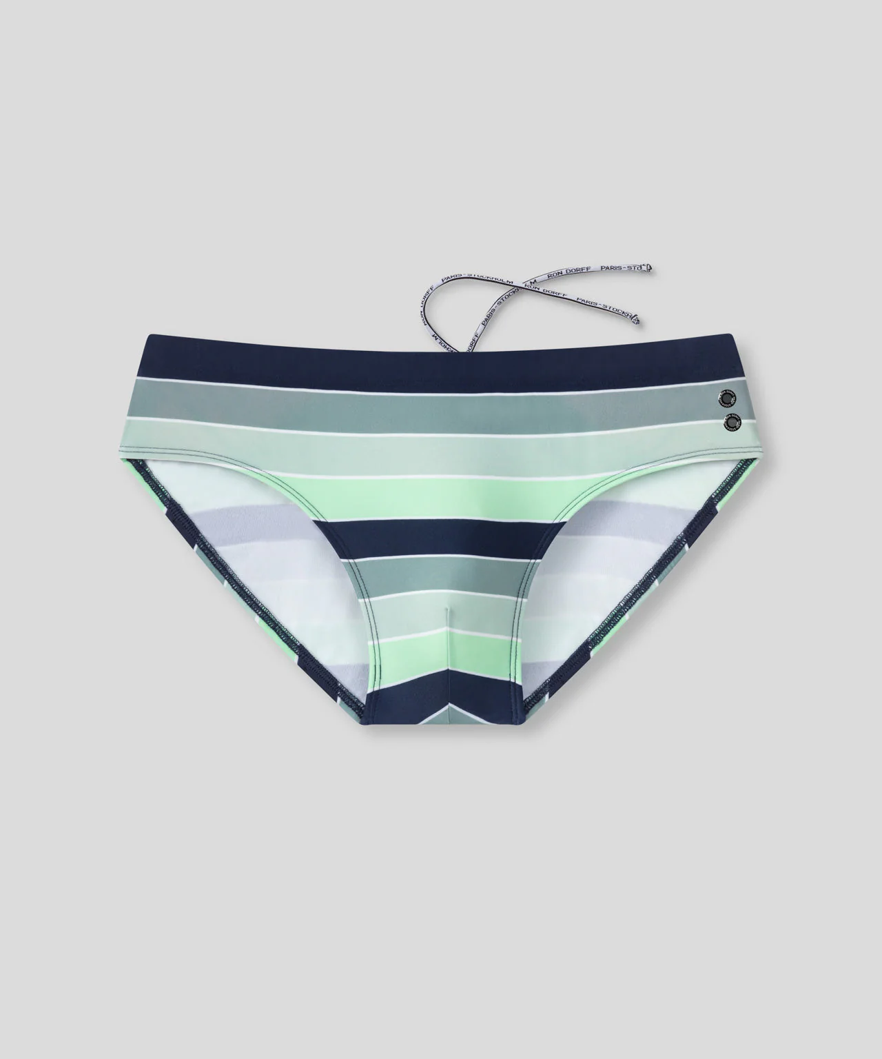 Slip De Bain W. Placed Stripes - Aquamarine - Image 4