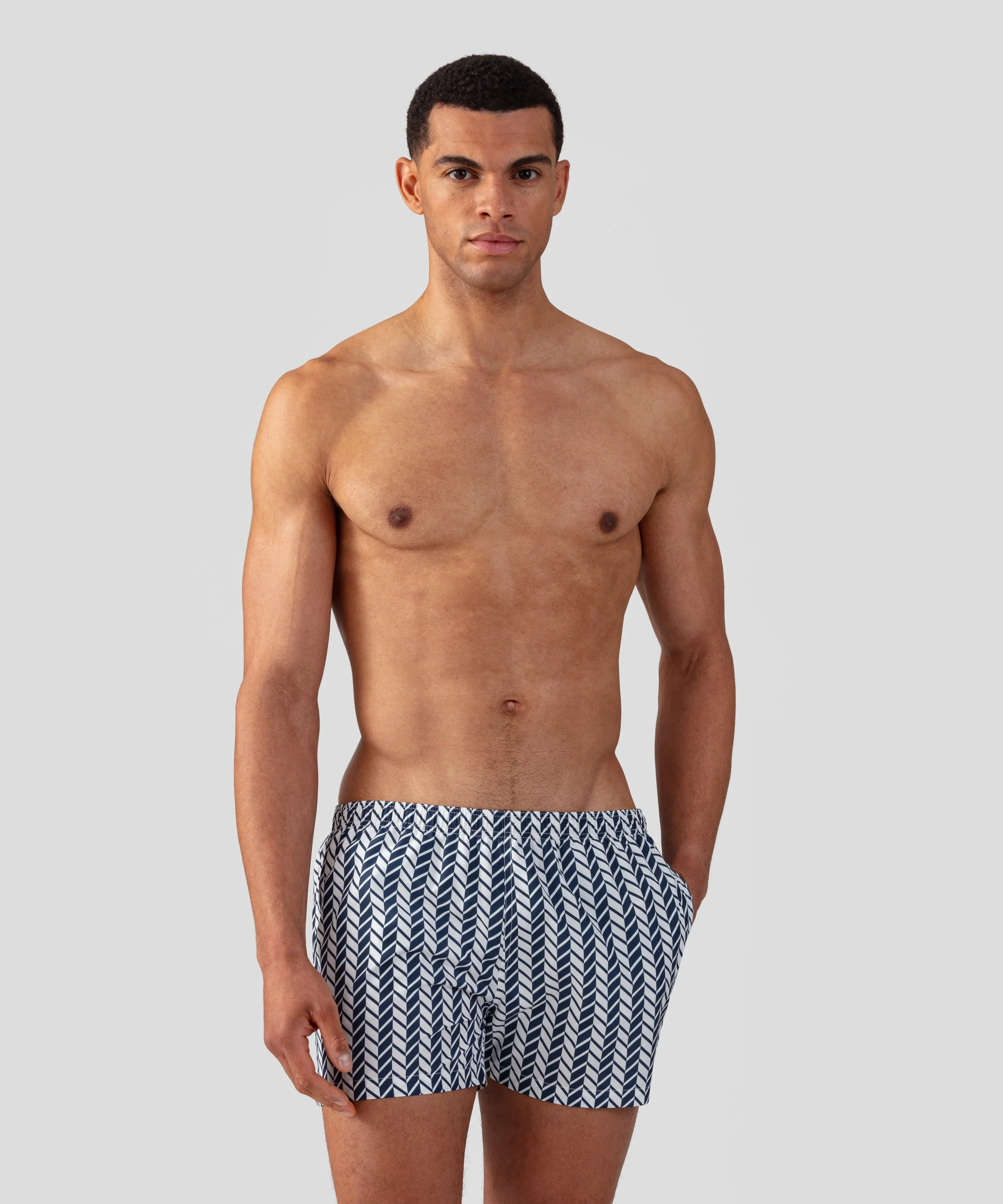 Short De Bain W. Nordic Pattern - Navy