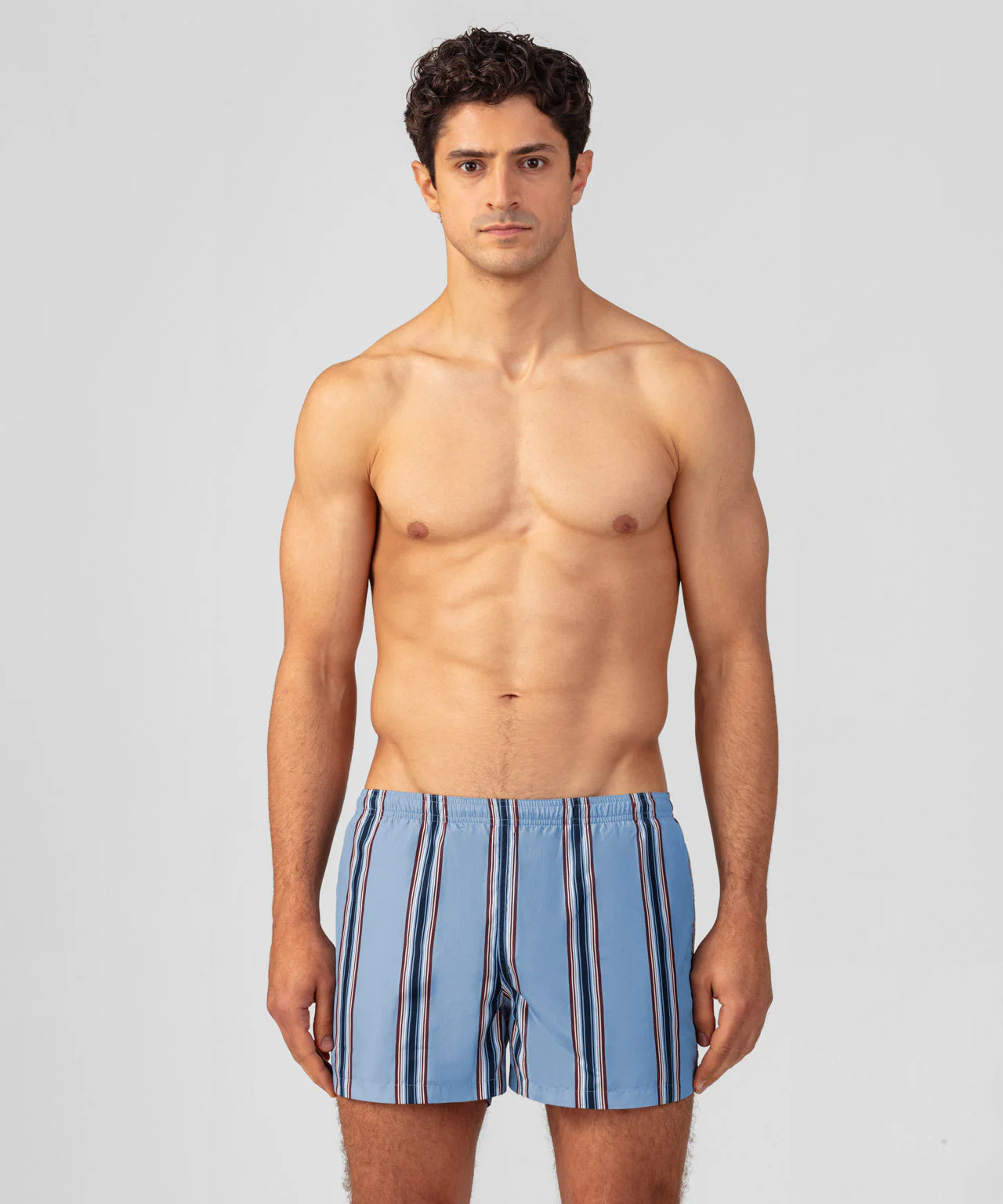 Short De Bain W. Irregular Stripes - Faded Denim
