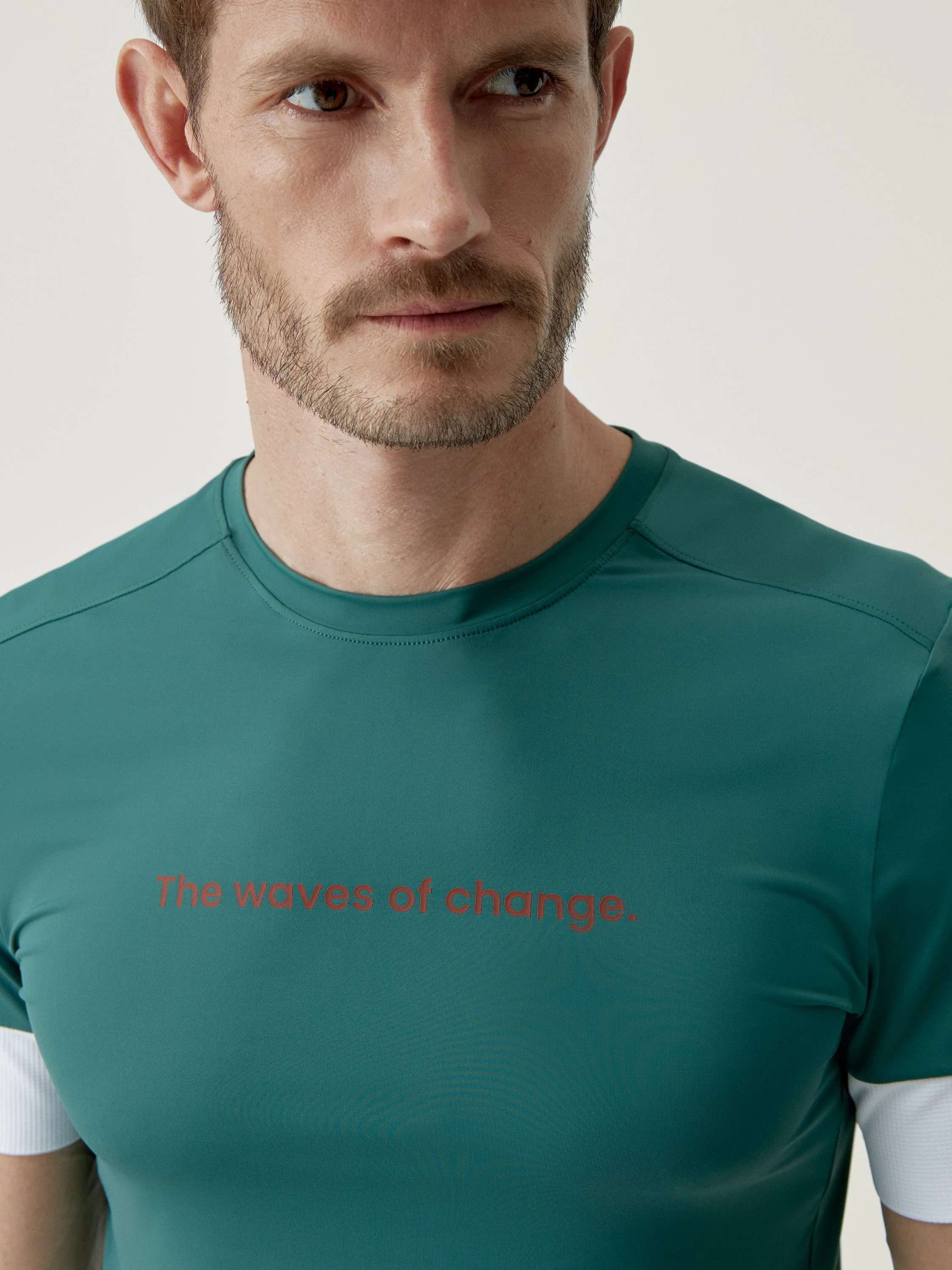 T-Shirt Odet - Basilic Vert/Blanc - Homme - Image 2