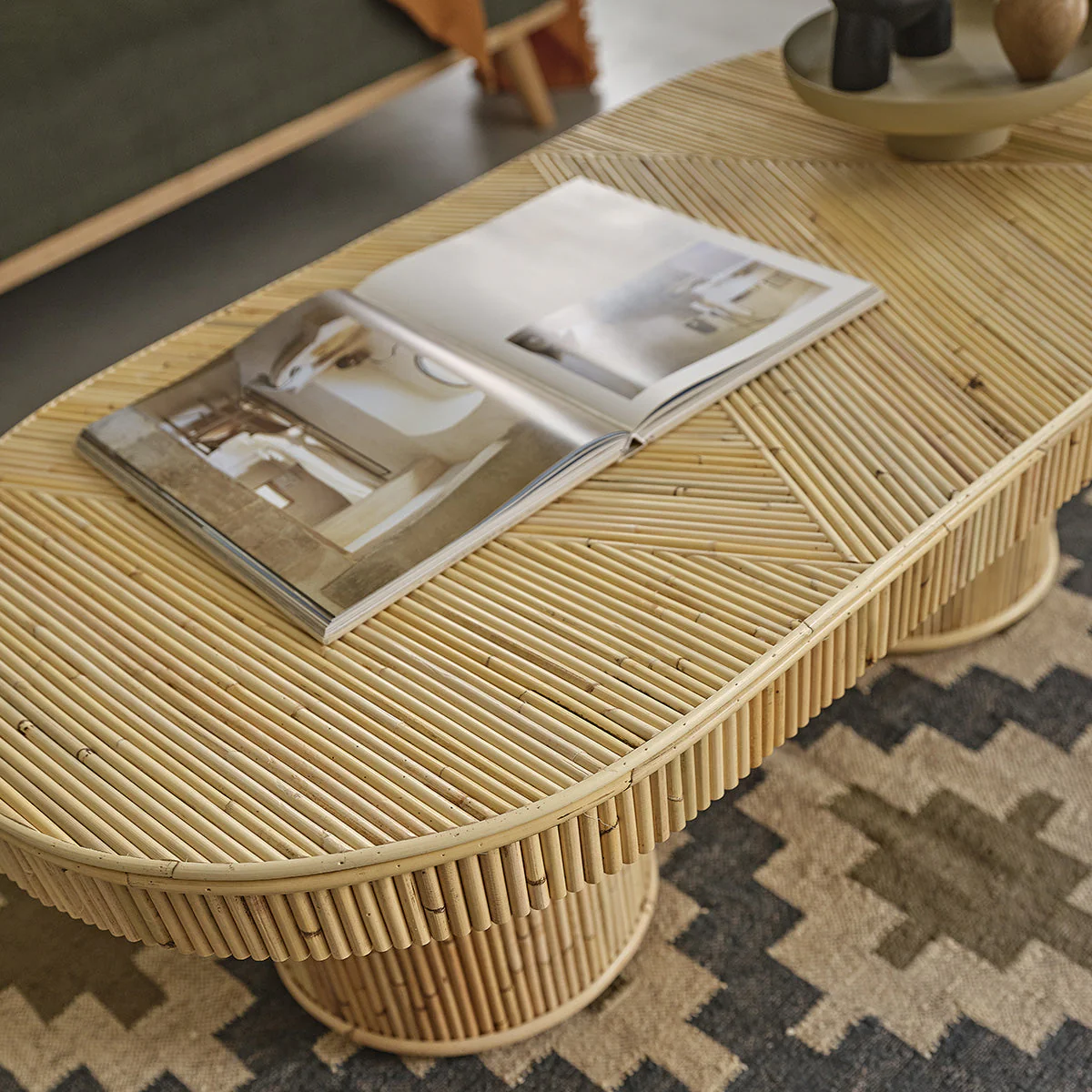 Table Basse Alma - Canne De Rotin - Naturel - Image 4