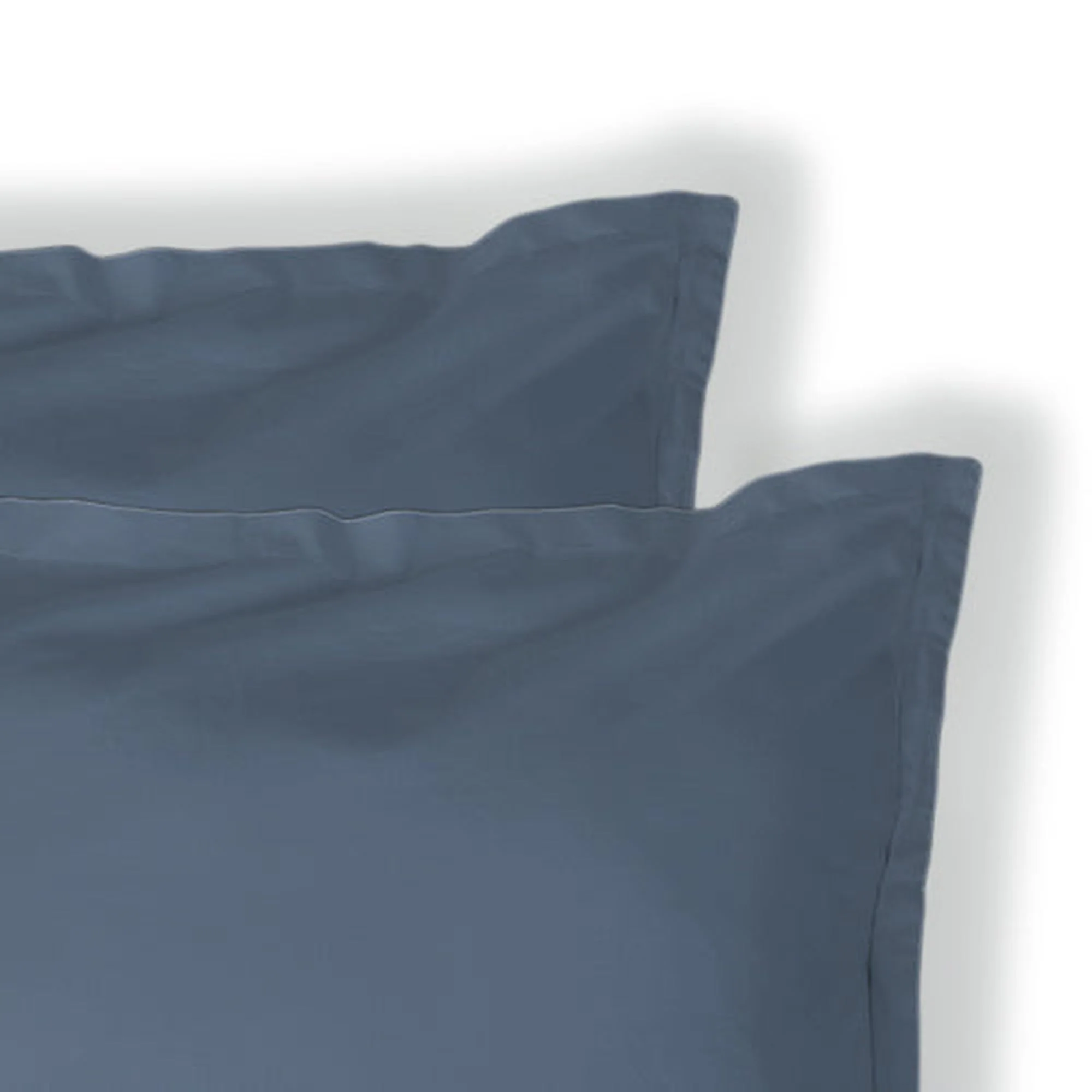 Taie D'Oreiller (X2) Nina - Bleu Denim - Percale De Coton - Image 5