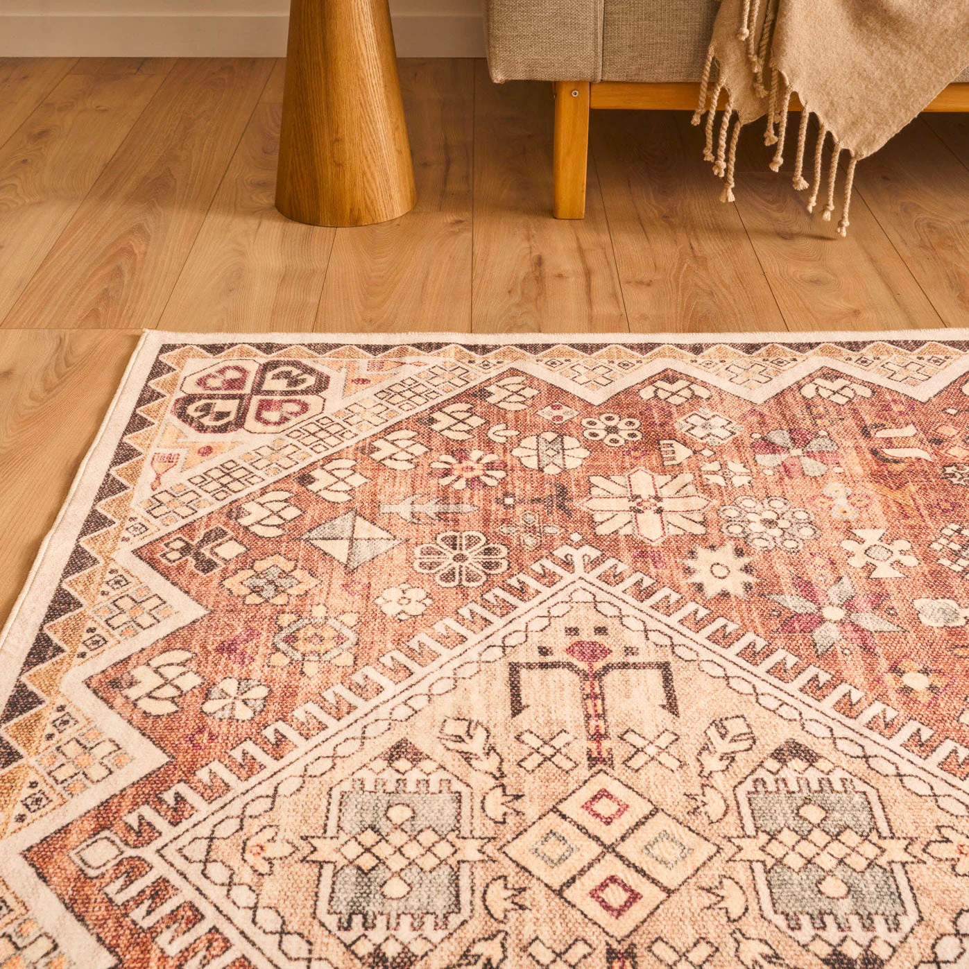 Tapis Ottoman - Motifs Traditionnels Beige - Image 9