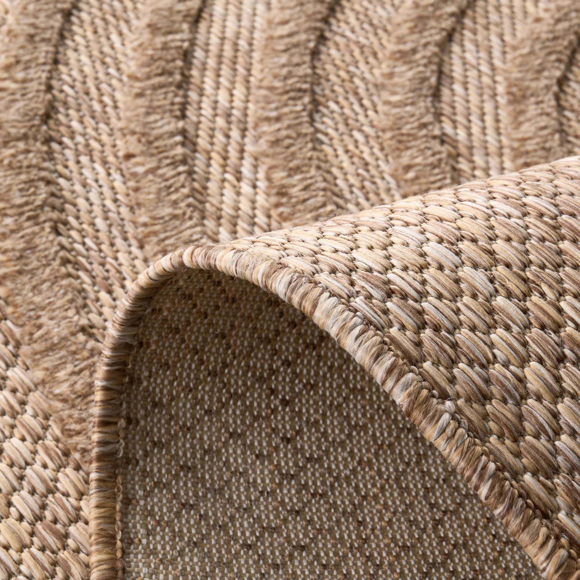 Tapis Santorini Intérieur Et Extérieur - Motifs De Vagues Beige - Image 6
