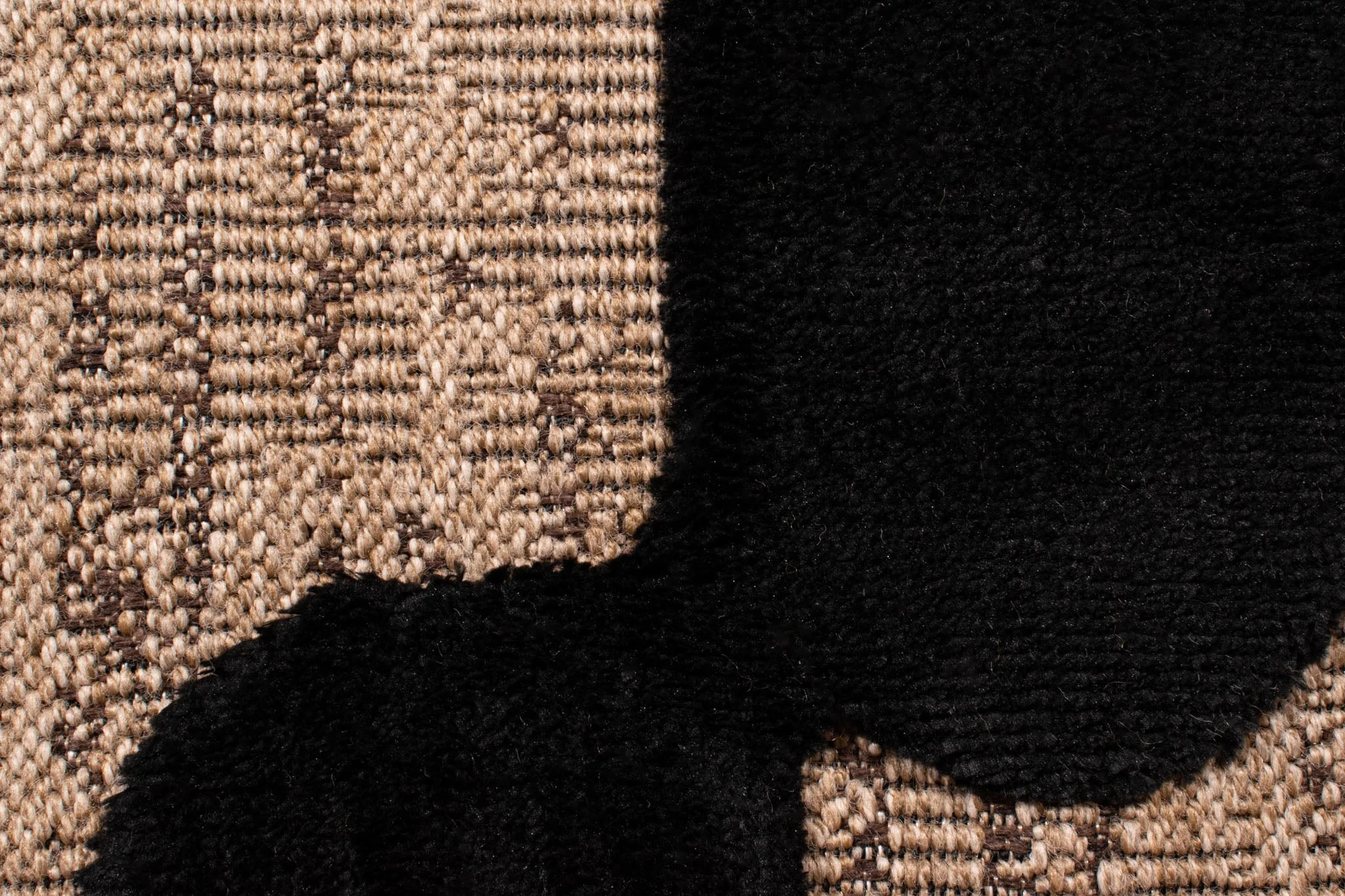 Tapis Palma Aspect Jute Avec Motif En Relief Noir - Image 8