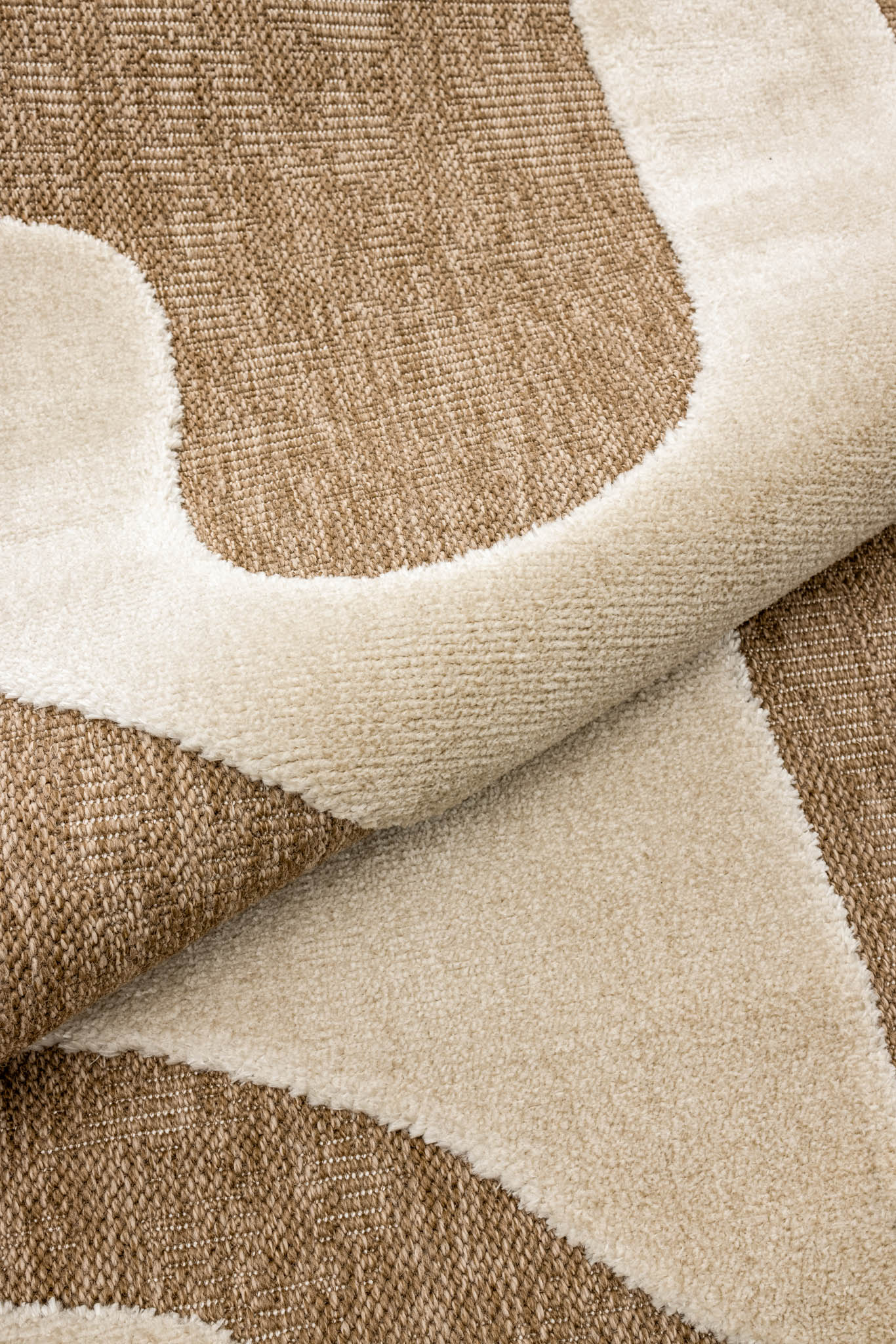 Tapis Palma Aspect Jute - Motif Graphique Blanc - Image 11